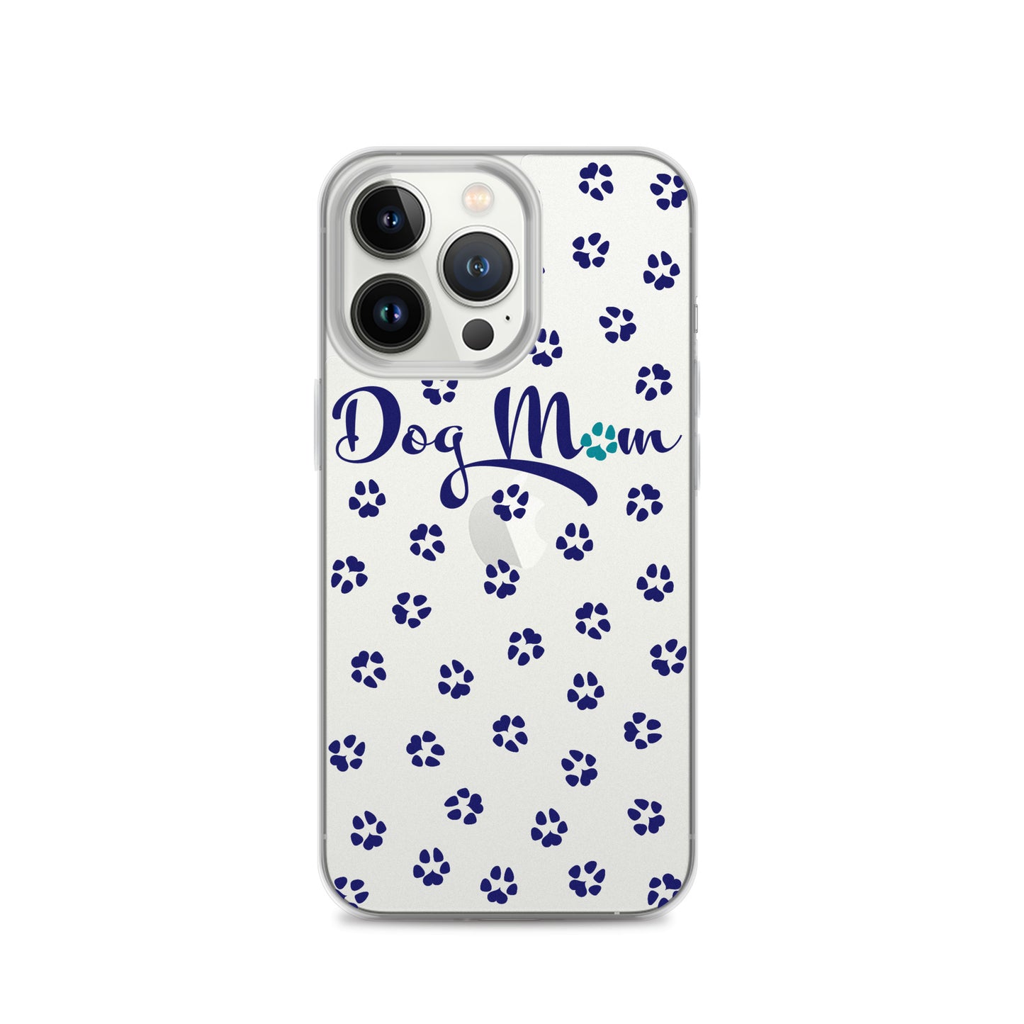 Dog Mom - Navy Paws - Clear Case for iPhone®