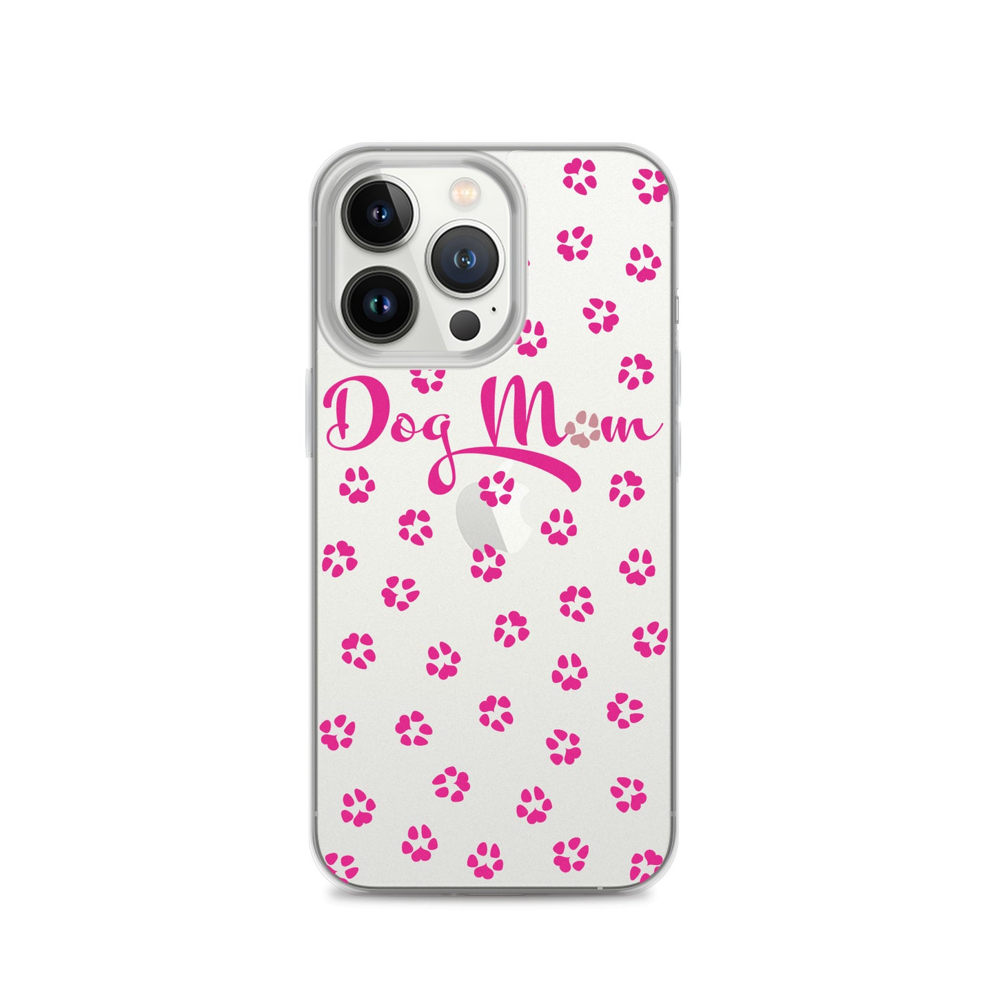 Dog Mom - Pink Paws - Clear Case for iPhone®