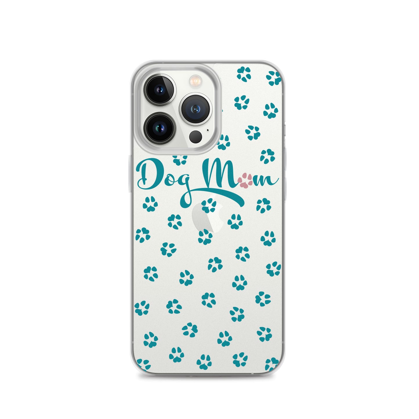 Dog Mom - Teal Paws - Clear Case for iPhone®
