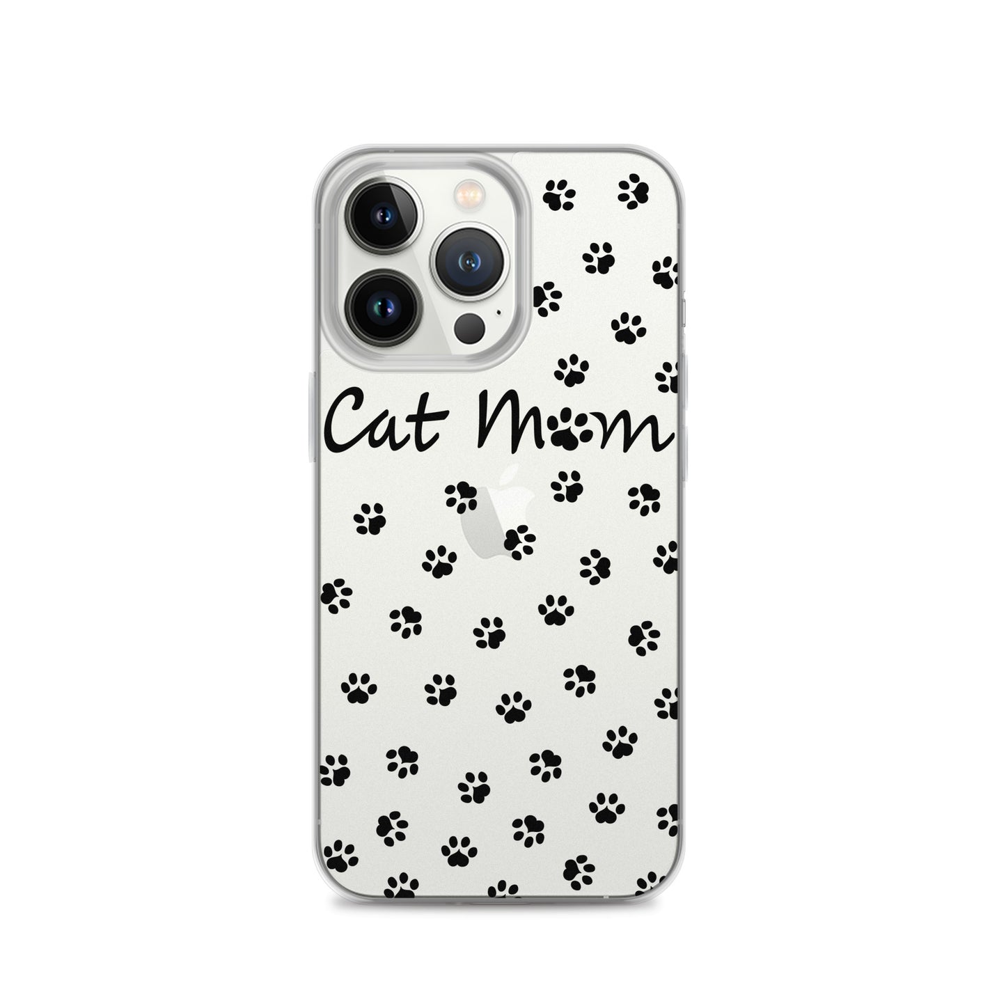 Cat Mom - Black Paws - Clear Case for iPhone®