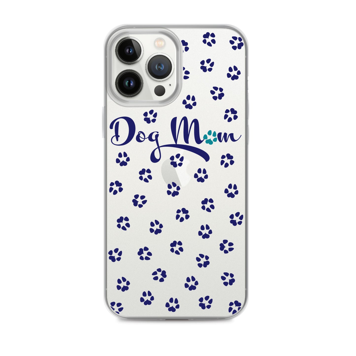 Dog Mom - Navy Paws - Clear Case for iPhone®