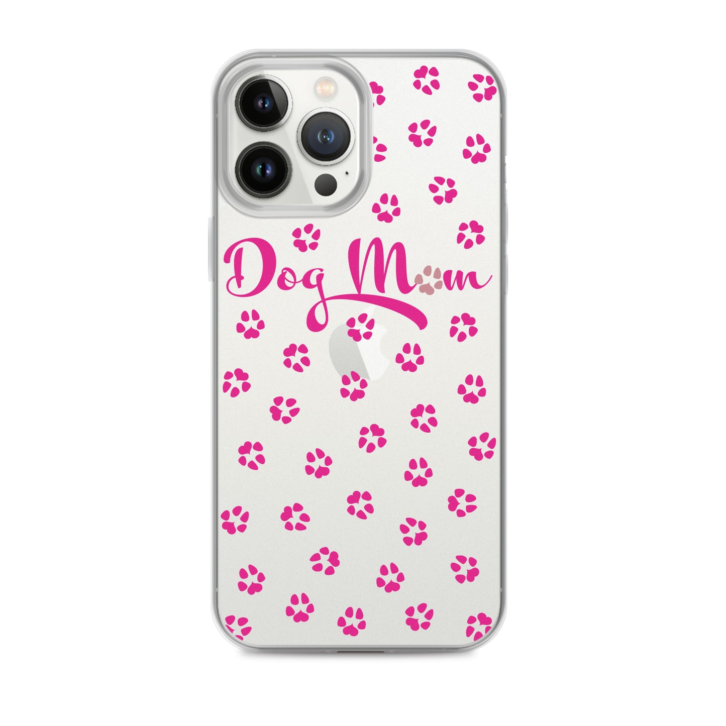Dog Mom - Pink Paws - Clear Case for iPhone®
