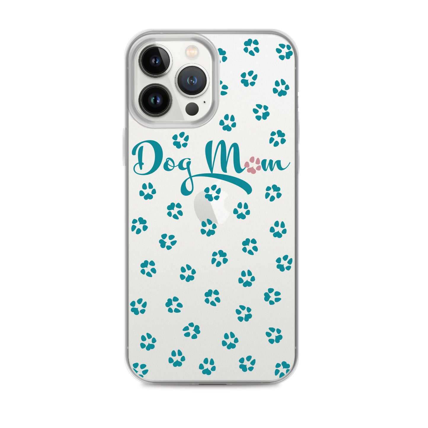 Dog Mom - Teal Paws - Clear Case for iPhone®