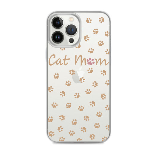 Cat Mom - Gold Paws - Clear Case for iPhone®