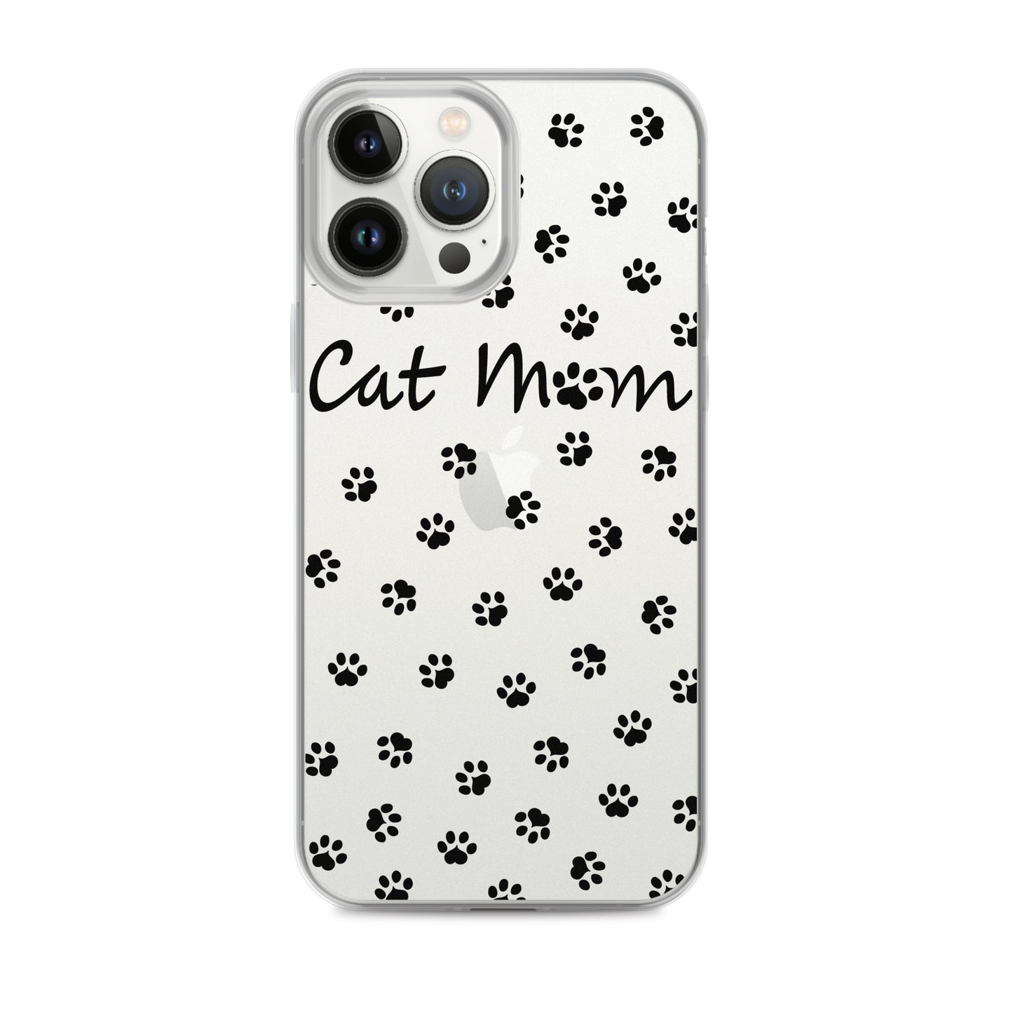 Cat Mom - Black Paws - Clear Case for iPhone®