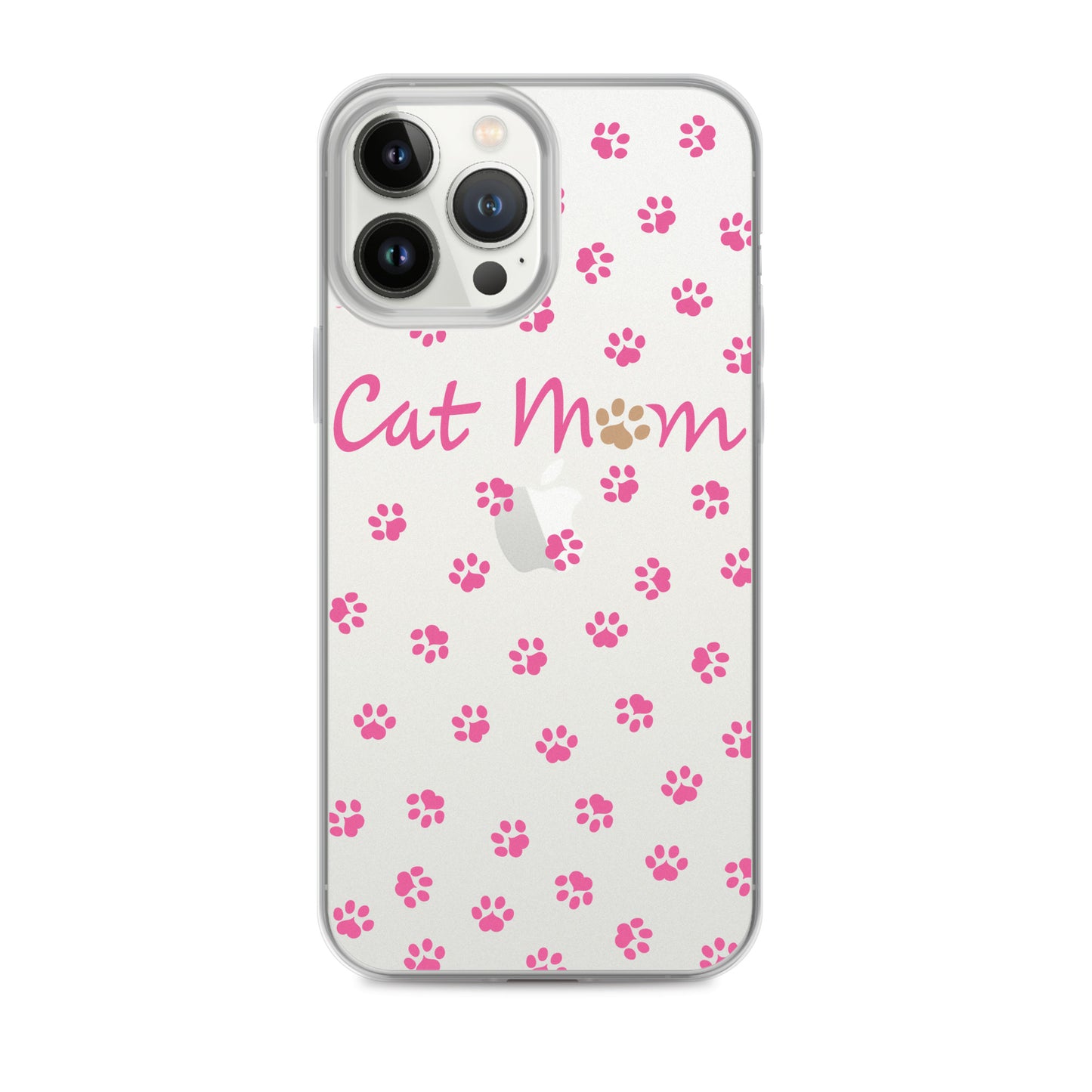 Cat Mom - Pink Paws - Clear Case for iPhone®