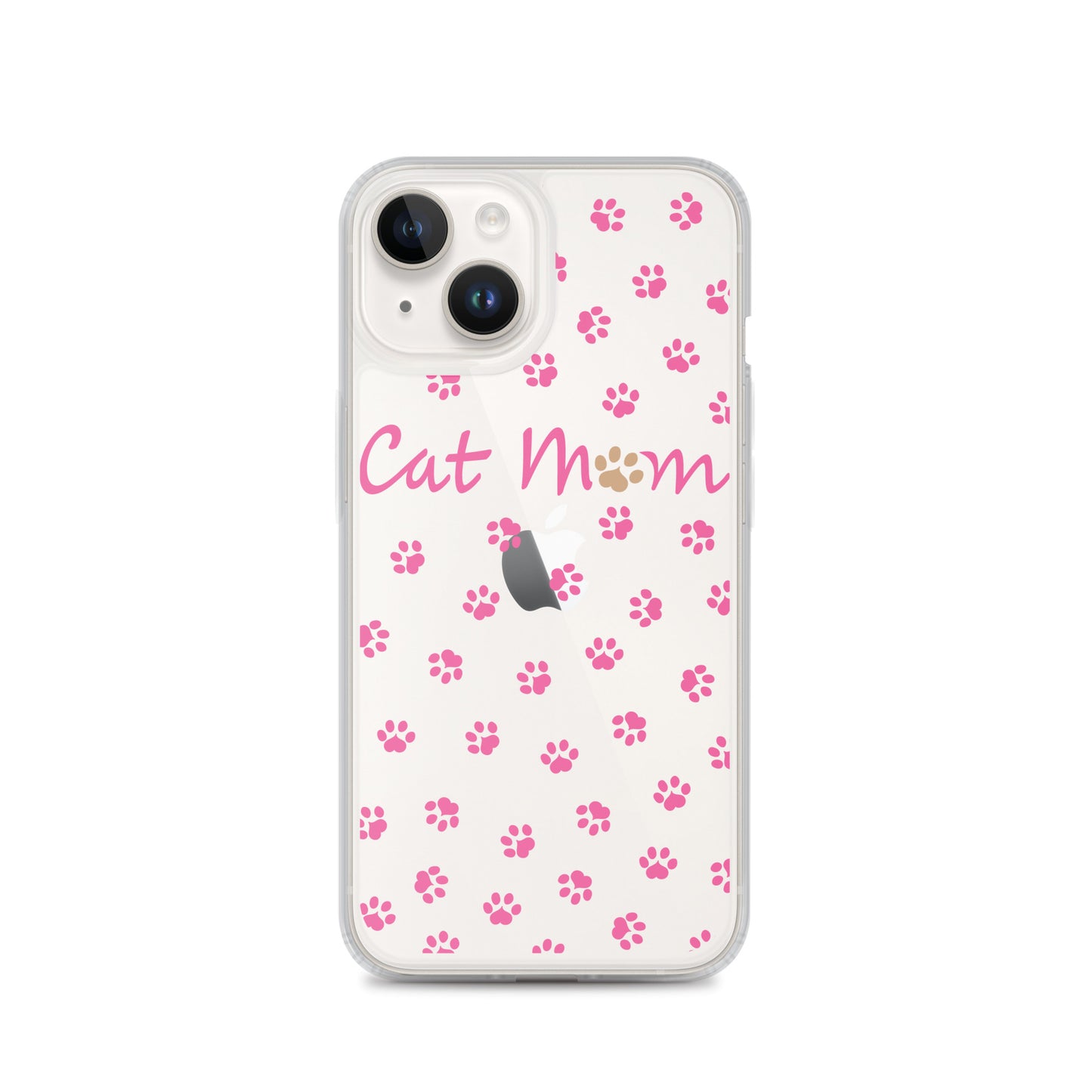 Cat Mom - Pink Paws - Clear Case for iPhone®
