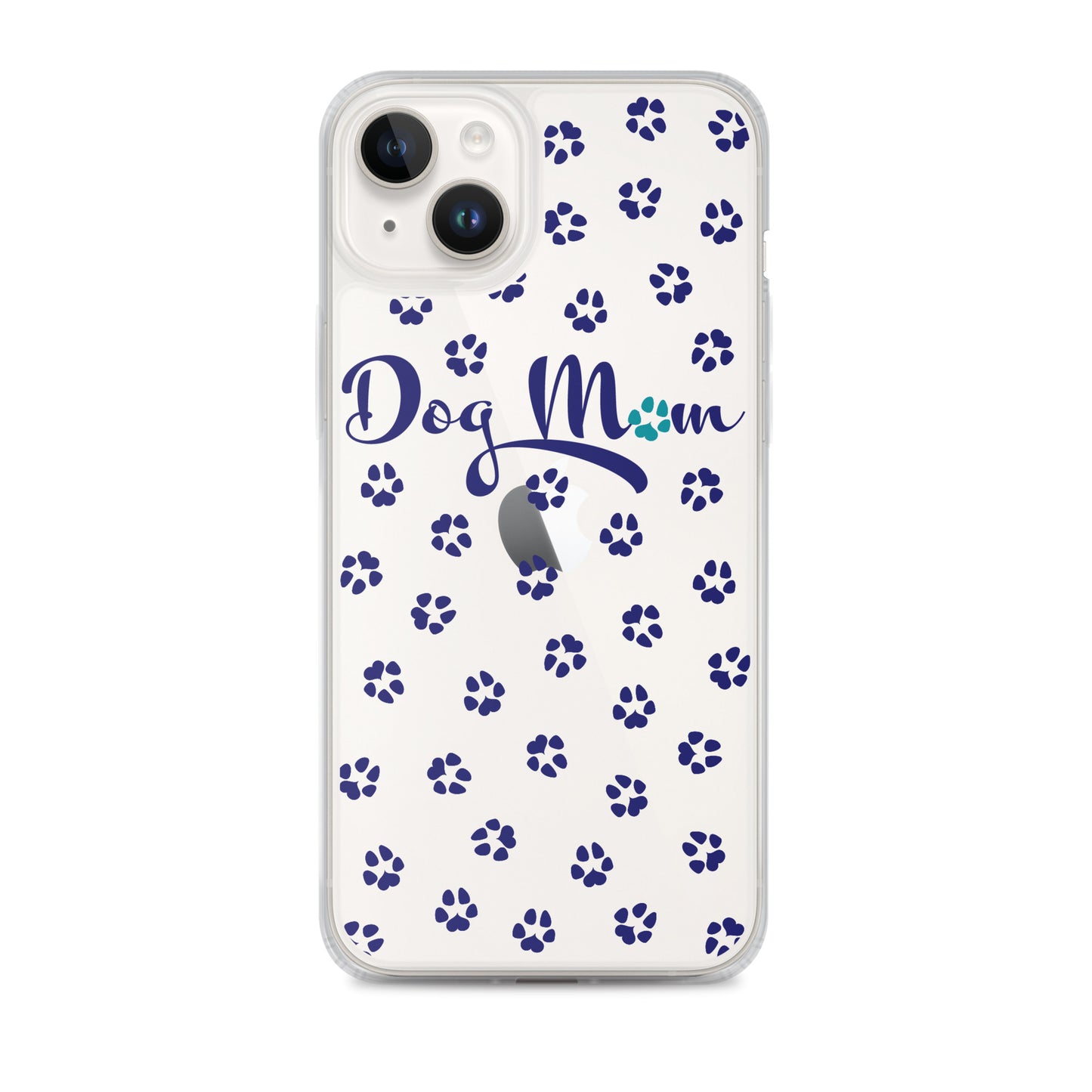 Dog Mom - Navy Paws - Clear Case for iPhone®