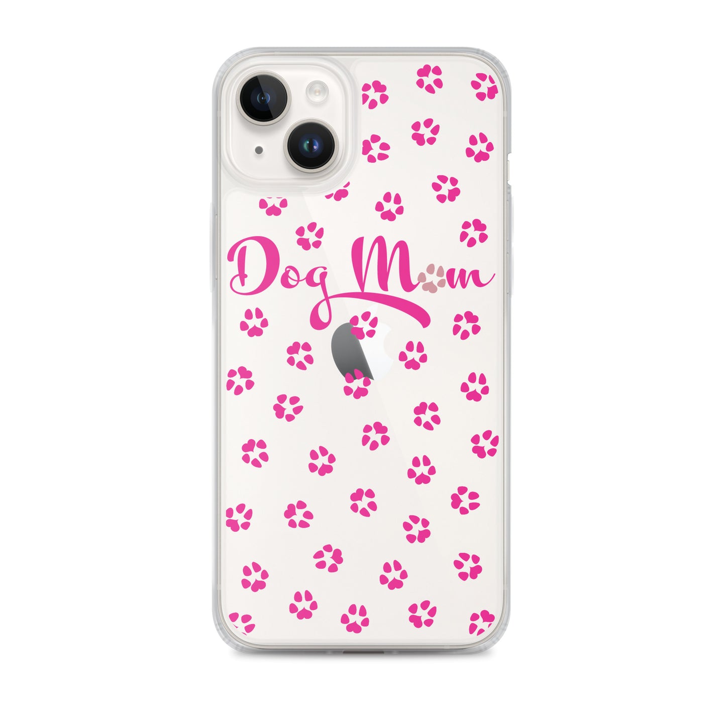Dog Mom - Pink Paws - Clear Case for iPhone®