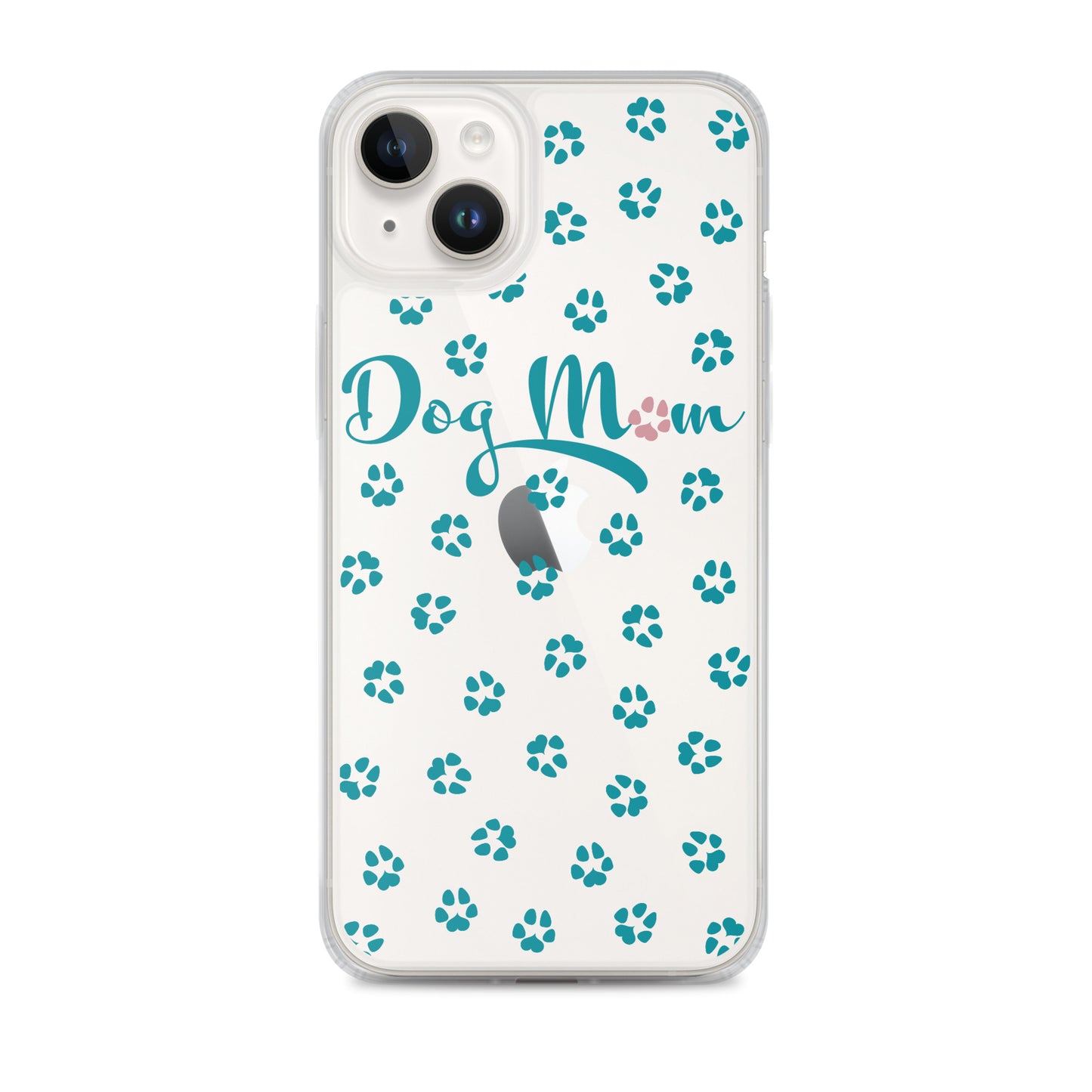 Dog Mom - Teal Paws - Clear Case for iPhone®