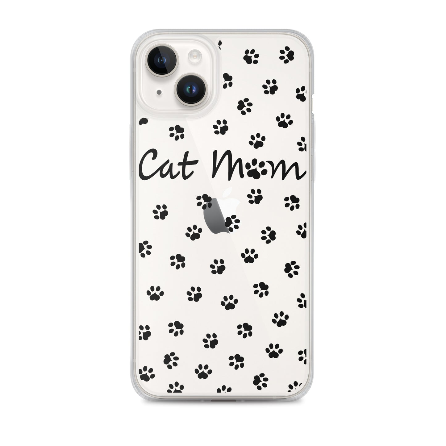 Cat Mom - Black Paws - Clear Case for iPhone®