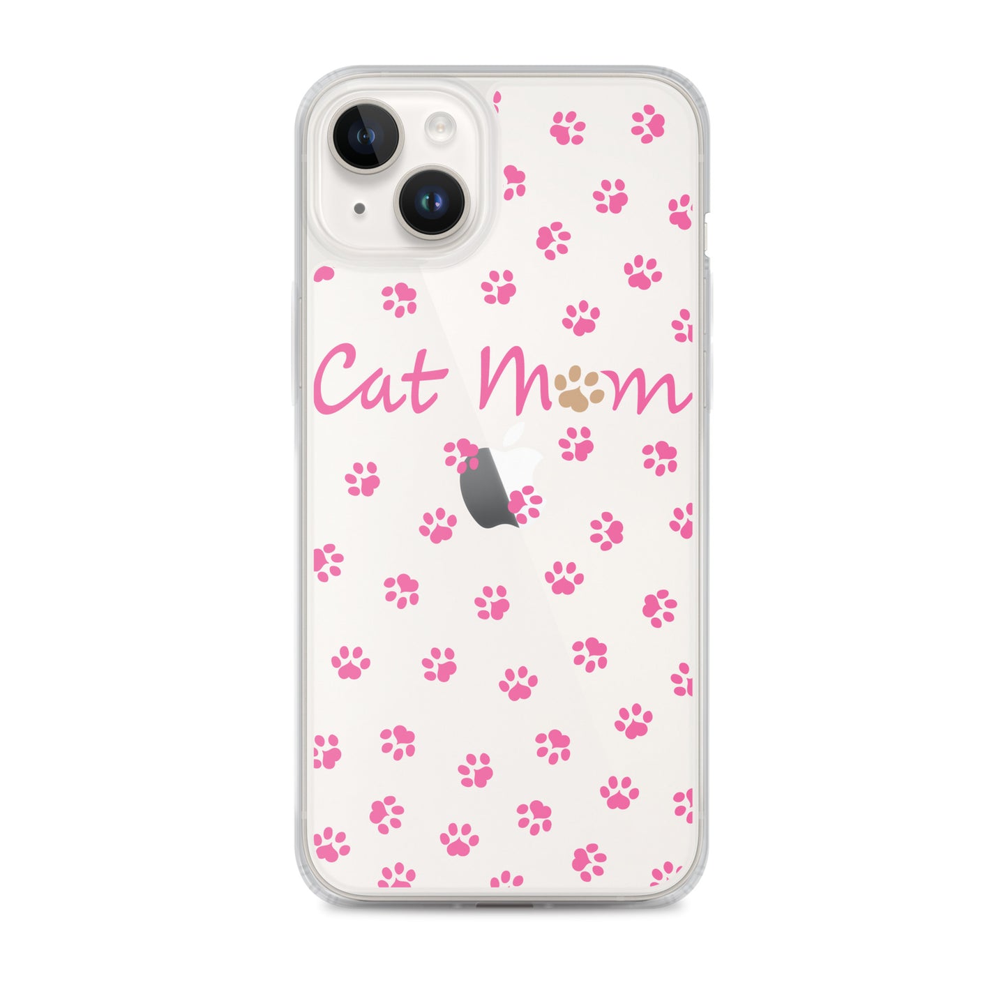 Cat Mom - Pink Paws - Clear Case for iPhone®