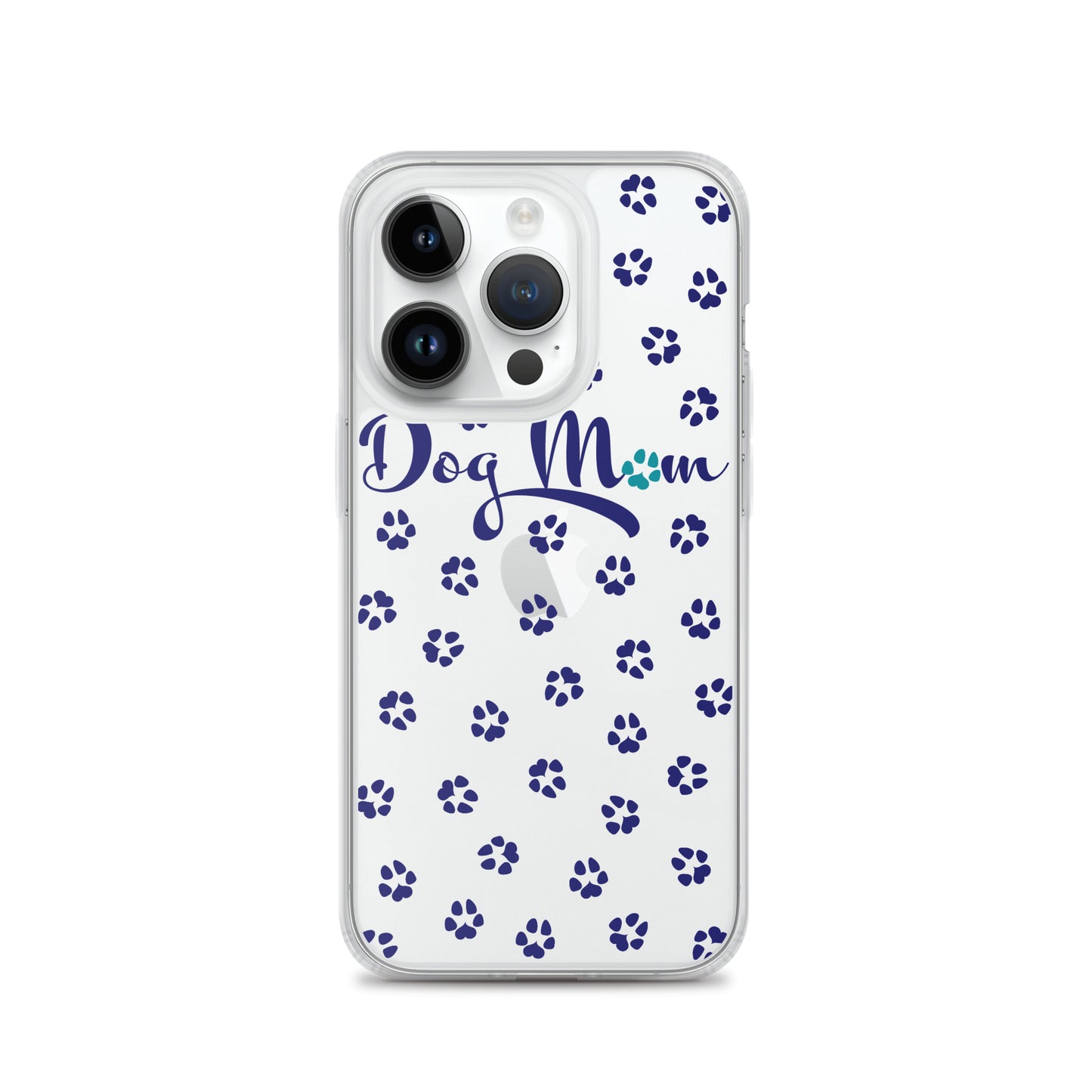 Dog Mom - Navy Paws - Clear Case for iPhone®