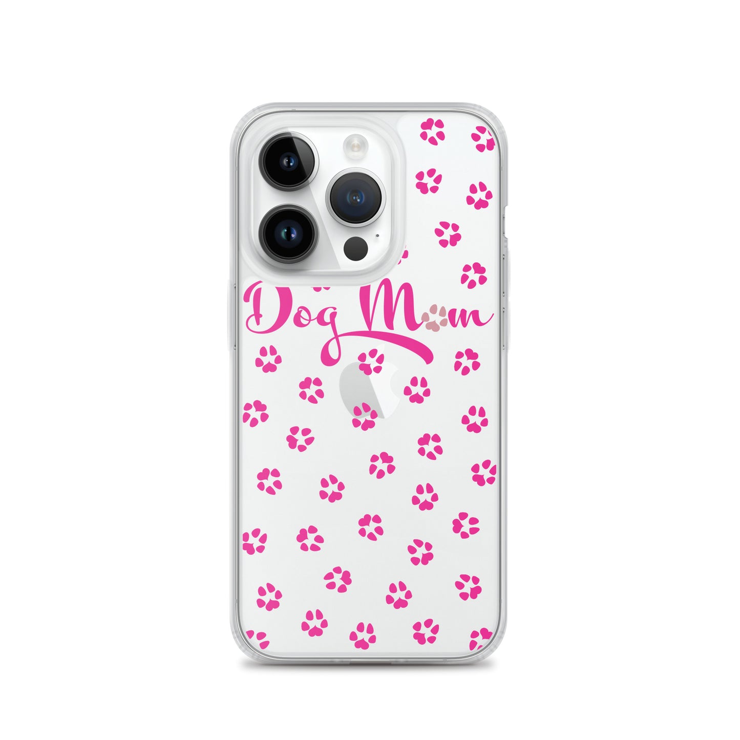 Dog Mom - Pink Paws - Clear Case for iPhone®