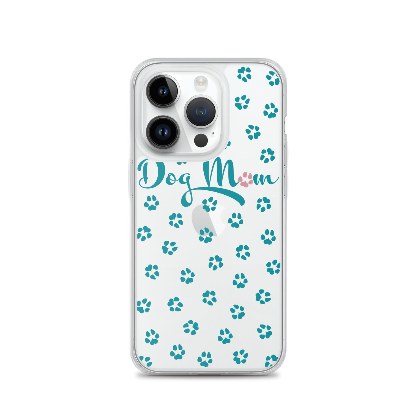 Dog Mom - Teal Paws - Clear Case for iPhone®