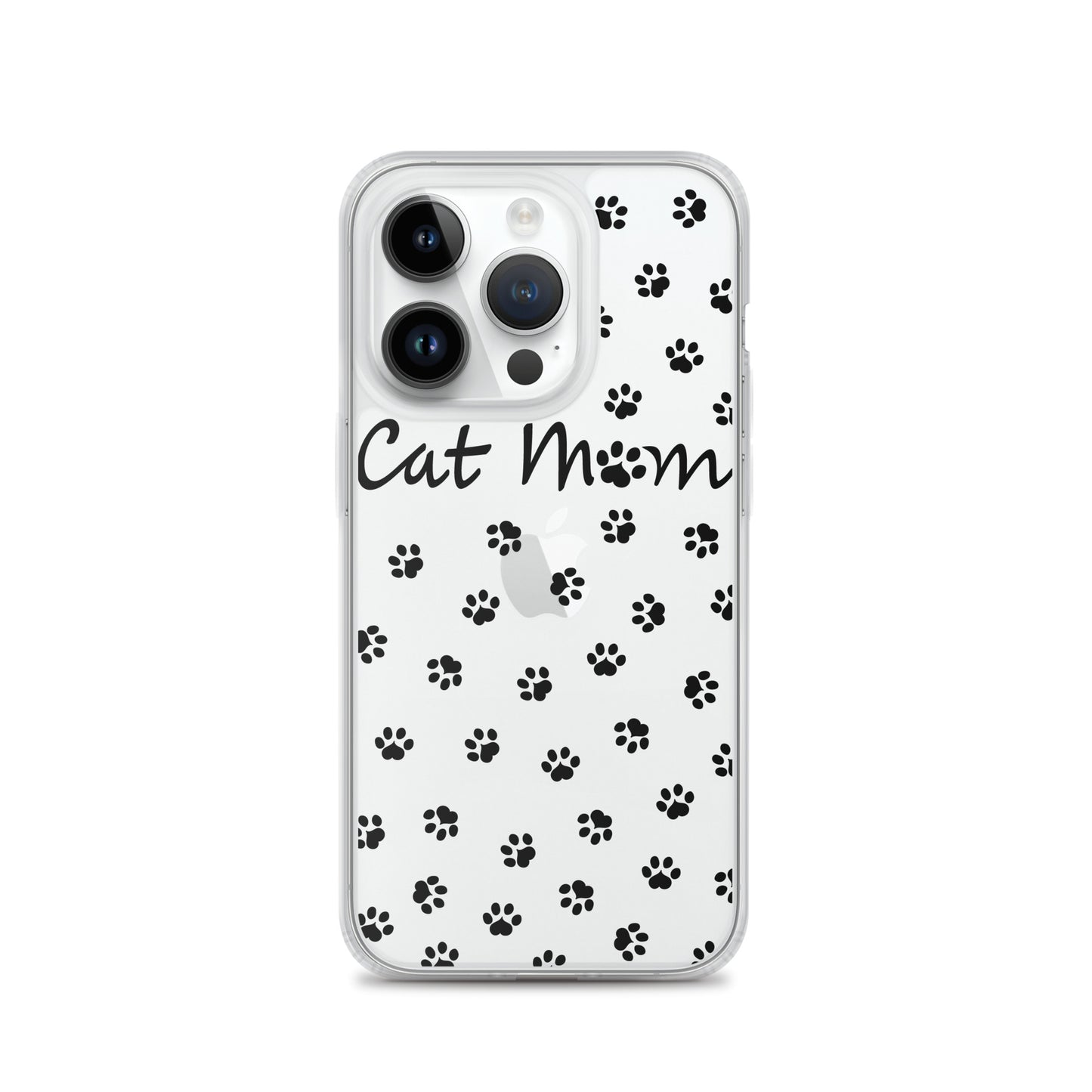 Cat Mom - Black Paws - Clear Case for iPhone®