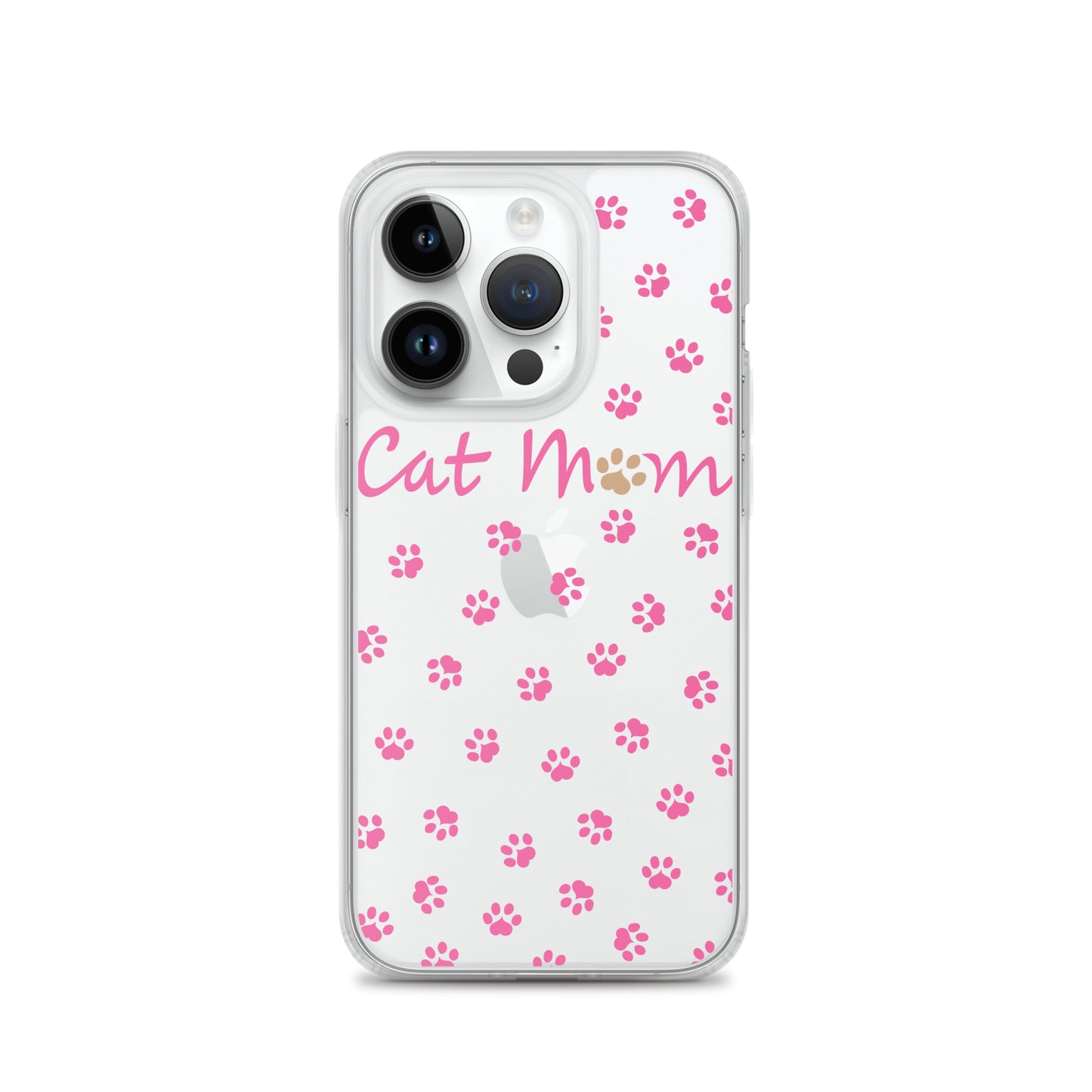 Cat Mom - Pink Paws - Clear Case for iPhone®