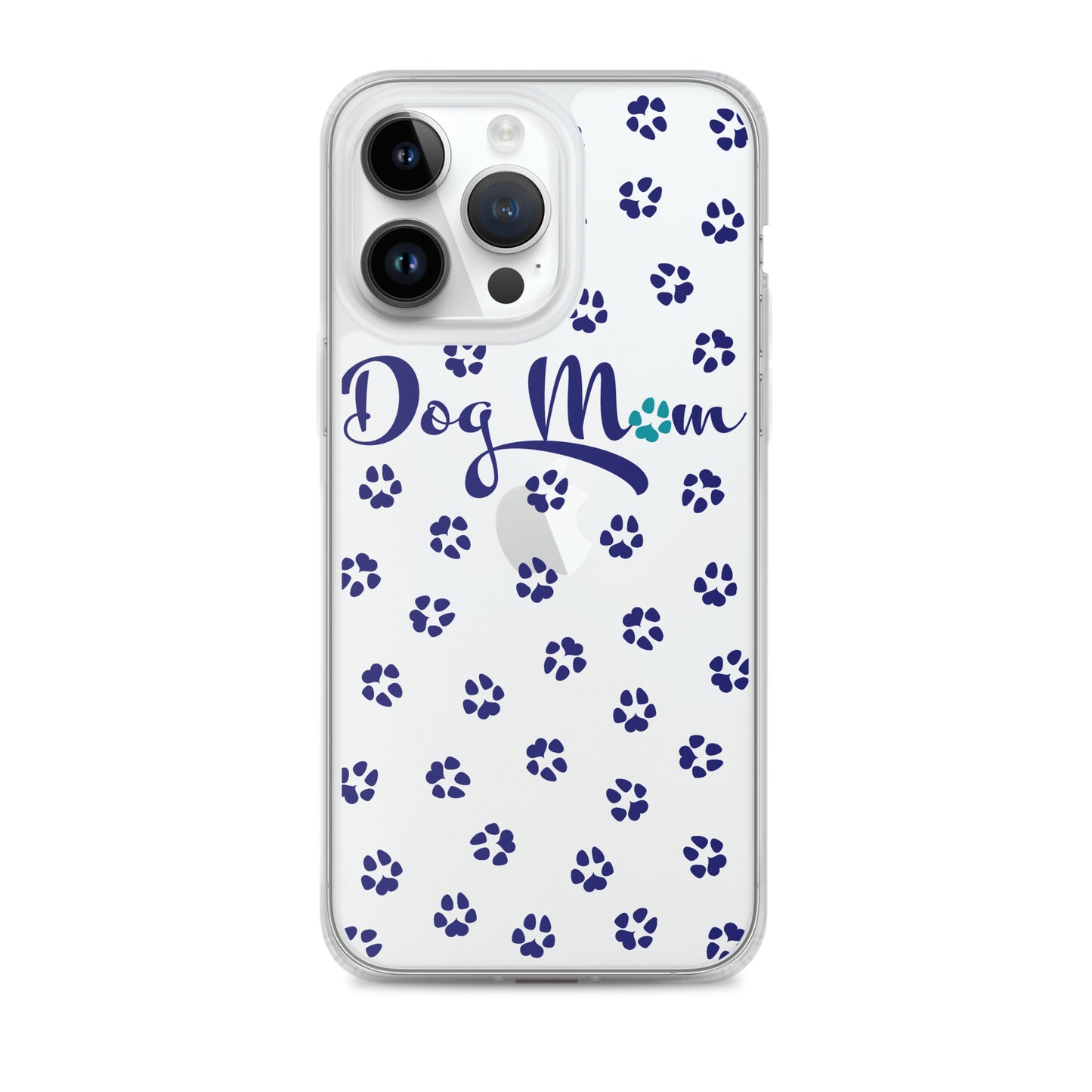 Dog Mom - Navy Paws - Clear Case for iPhone®