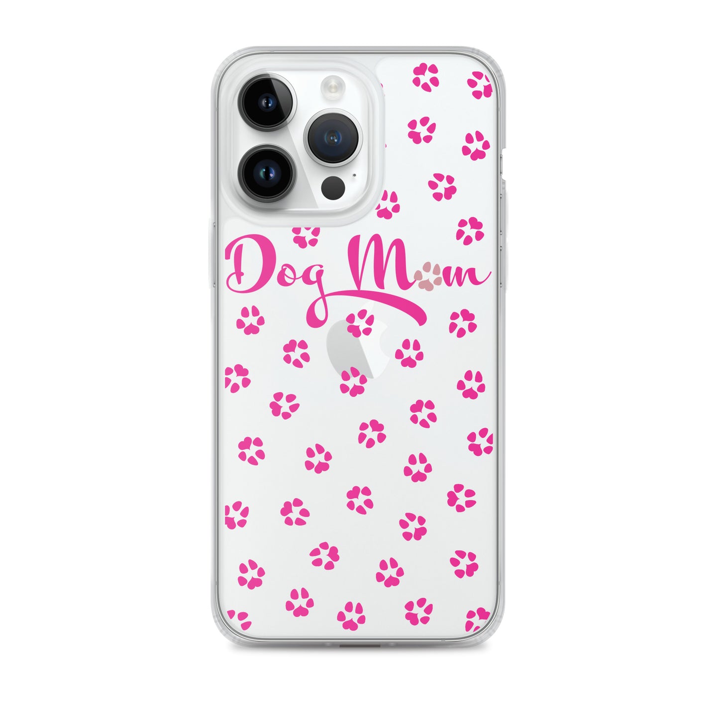 Dog Mom - Pink Paws - Clear Case for iPhone®