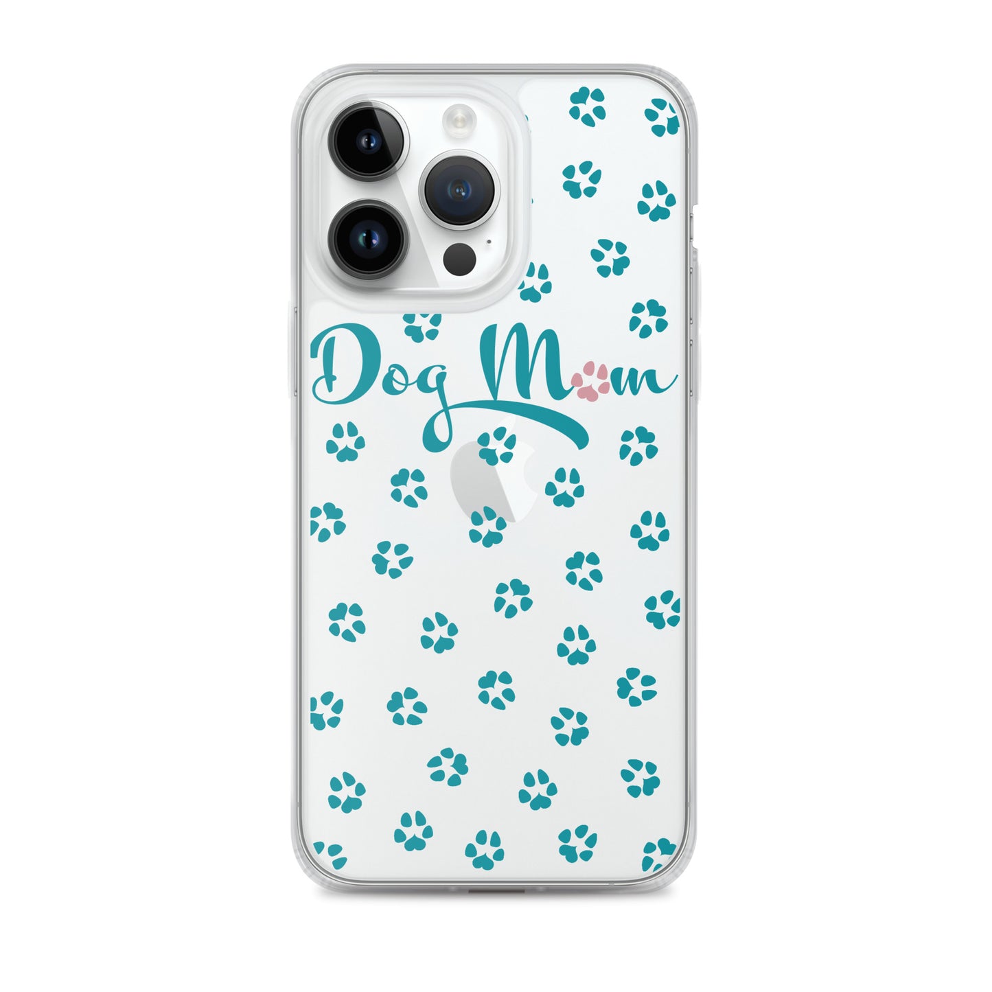 Dog Mom - Teal Paws - Clear Case for iPhone®