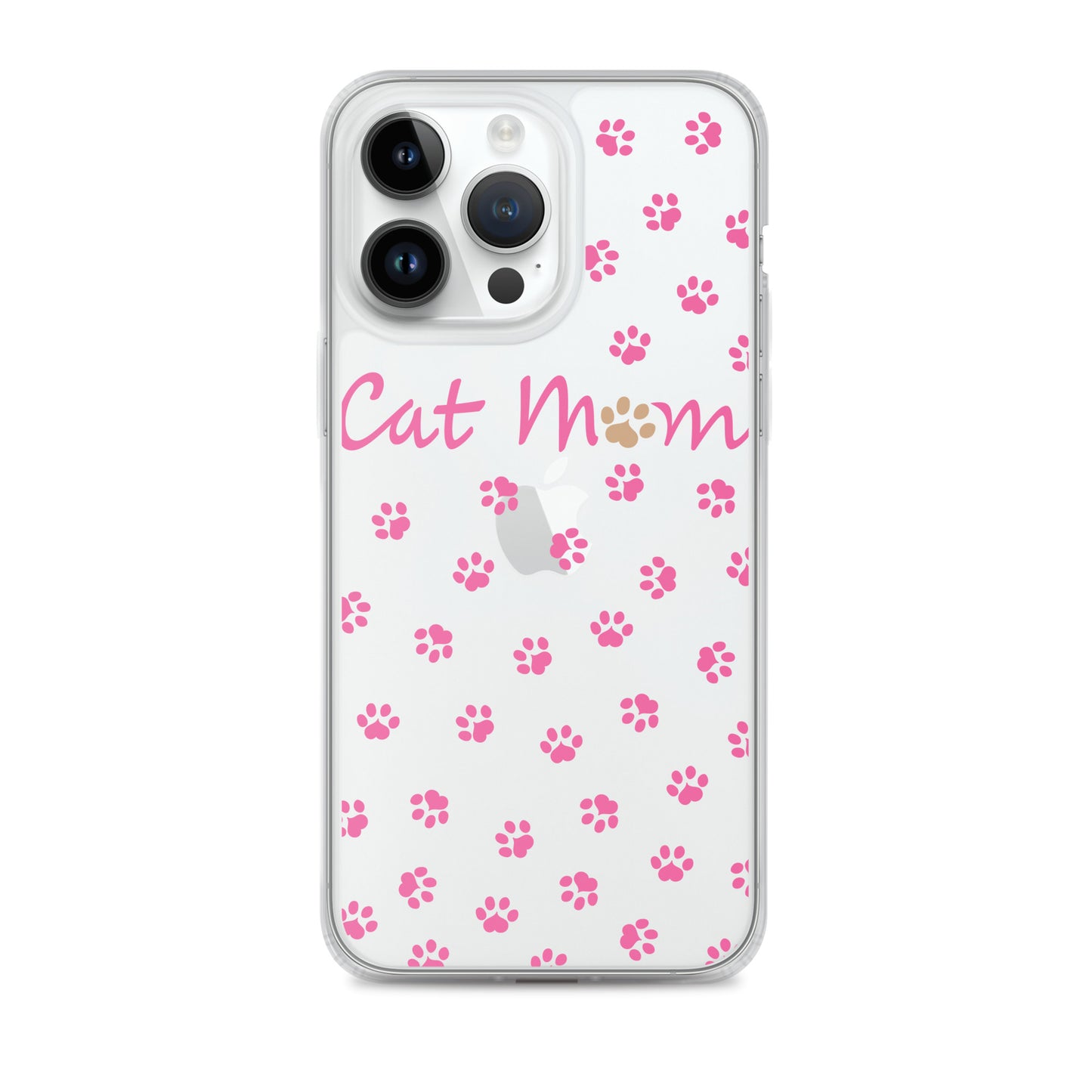 Cat Mom - Pink Paws - Clear Case for iPhone®
