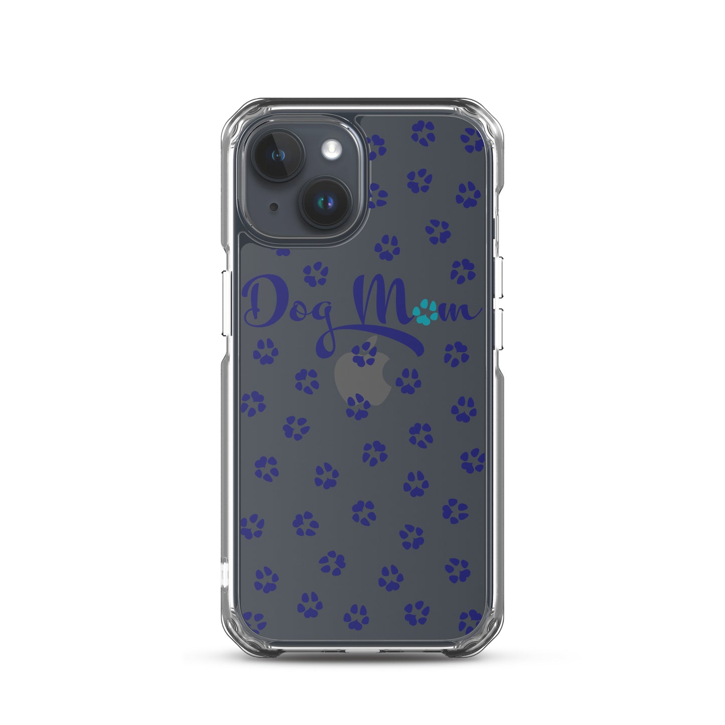 Dog Mom - Navy Paws - Clear Case for iPhone®