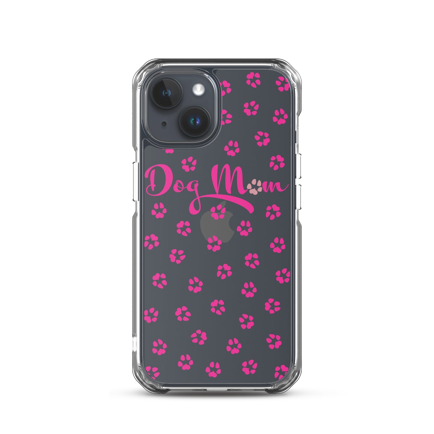 Dog Mom - Pink Paws - Clear Case for iPhone®