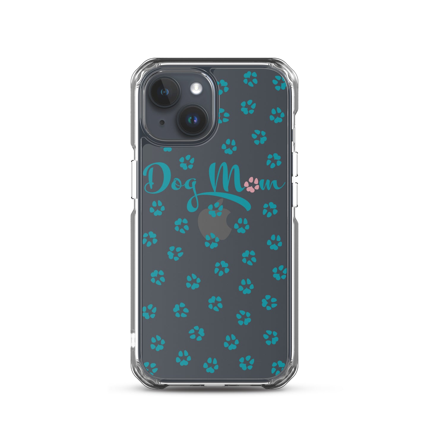 Dog Mom - Teal Paws - Clear Case for iPhone®