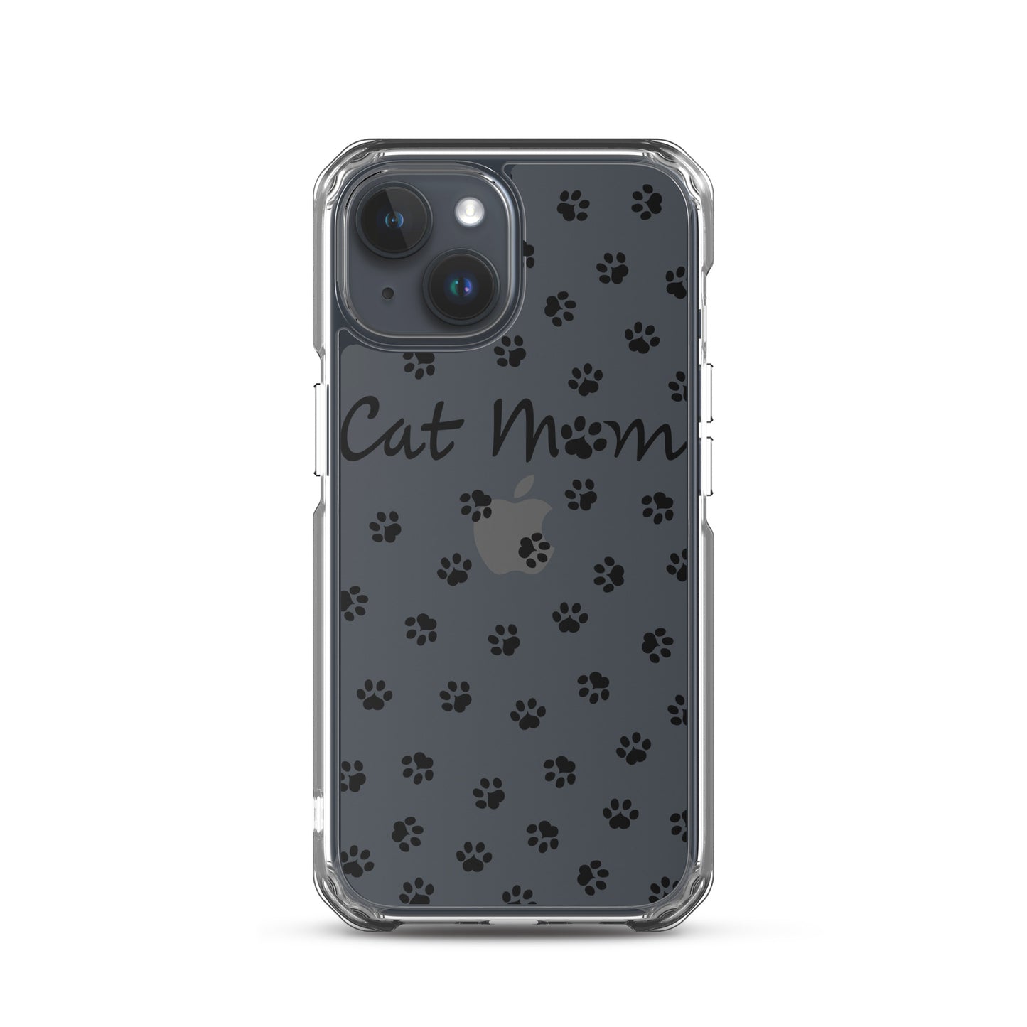 Cat Mom - Black Paws - Clear Case for iPhone®