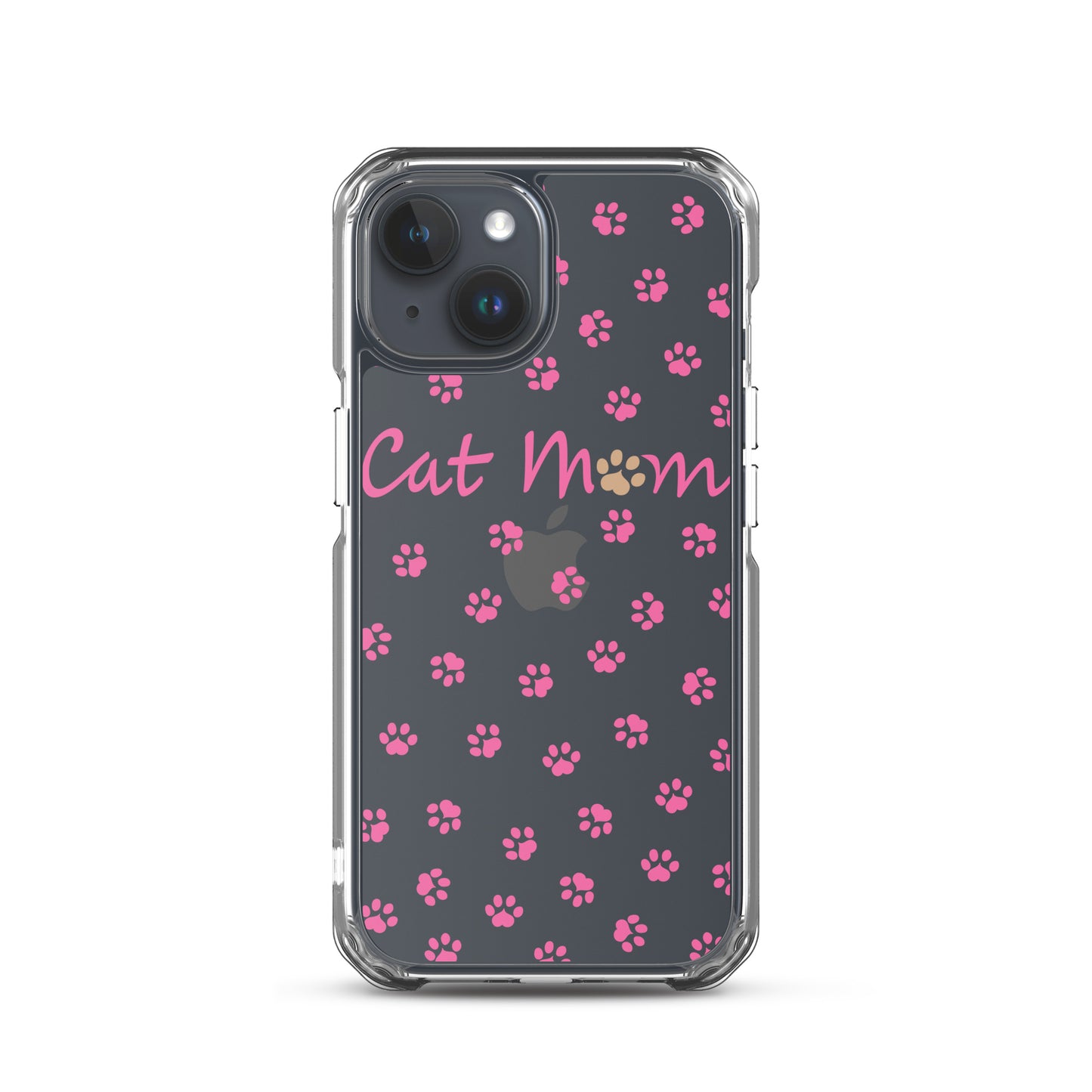 Cat Mom - Pink Paws - Clear Case for iPhone®