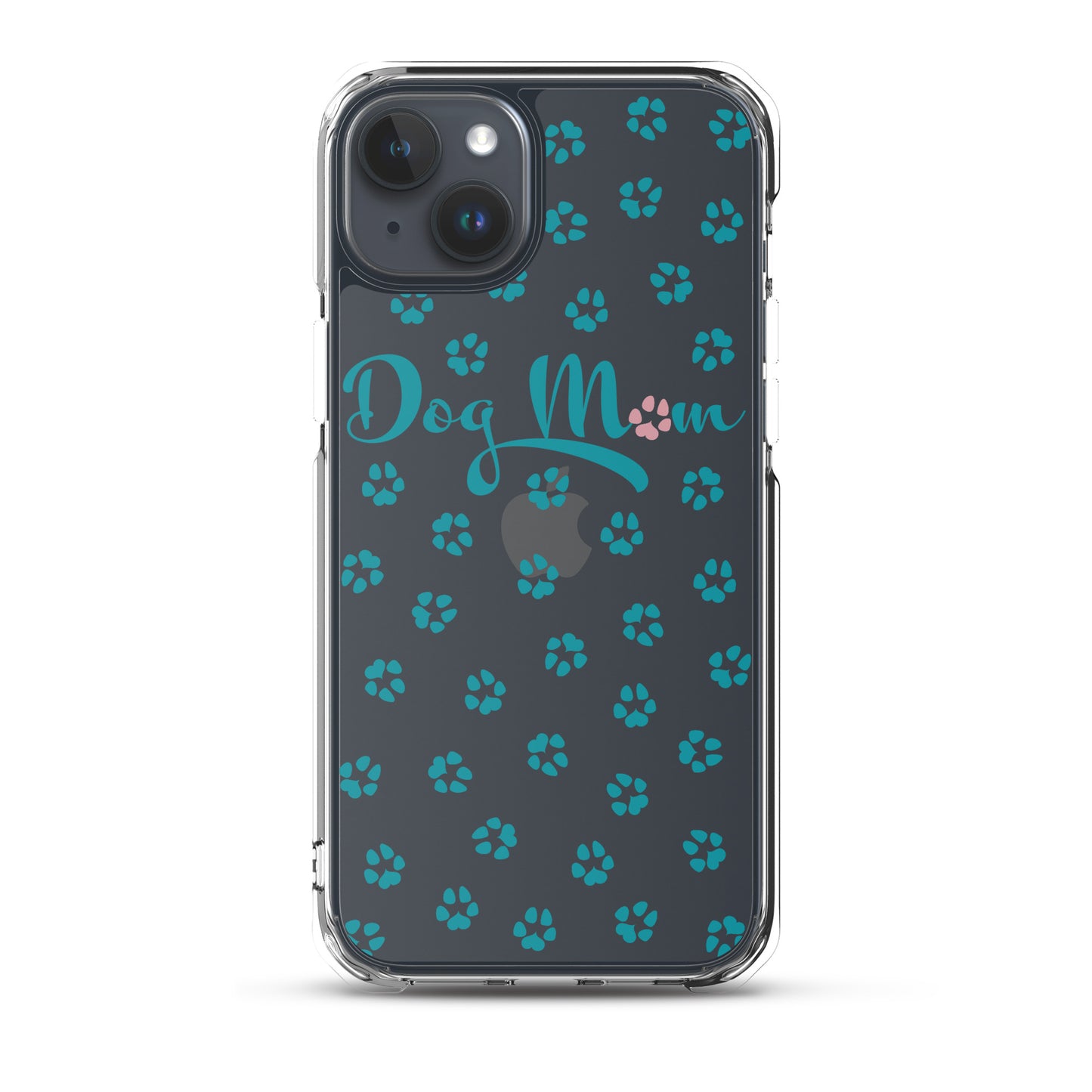 Dog Mom - Teal Paws - Clear Case for iPhone®