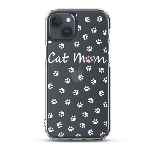 Cat Mom - White Paws -  Clear Case for iPhone®