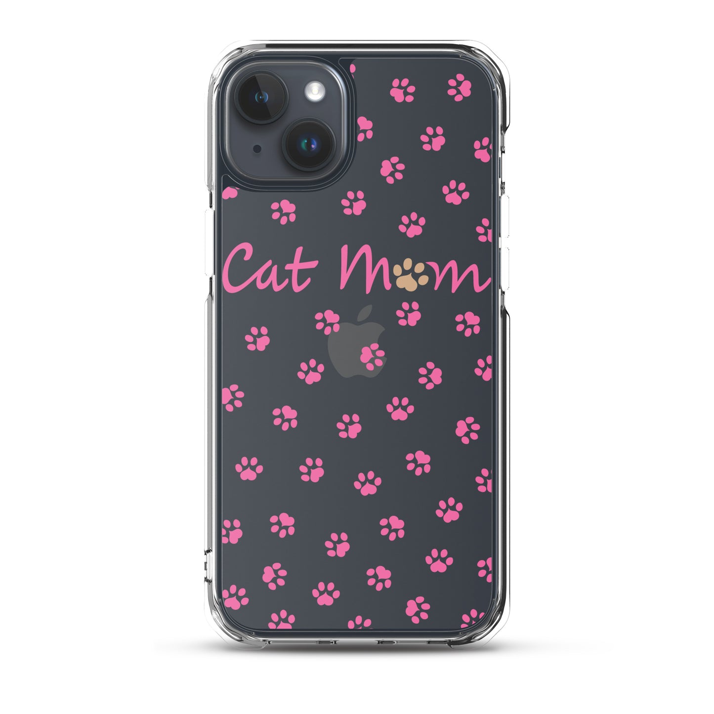 Cat Mom - Pink Paws - Clear Case for iPhone®