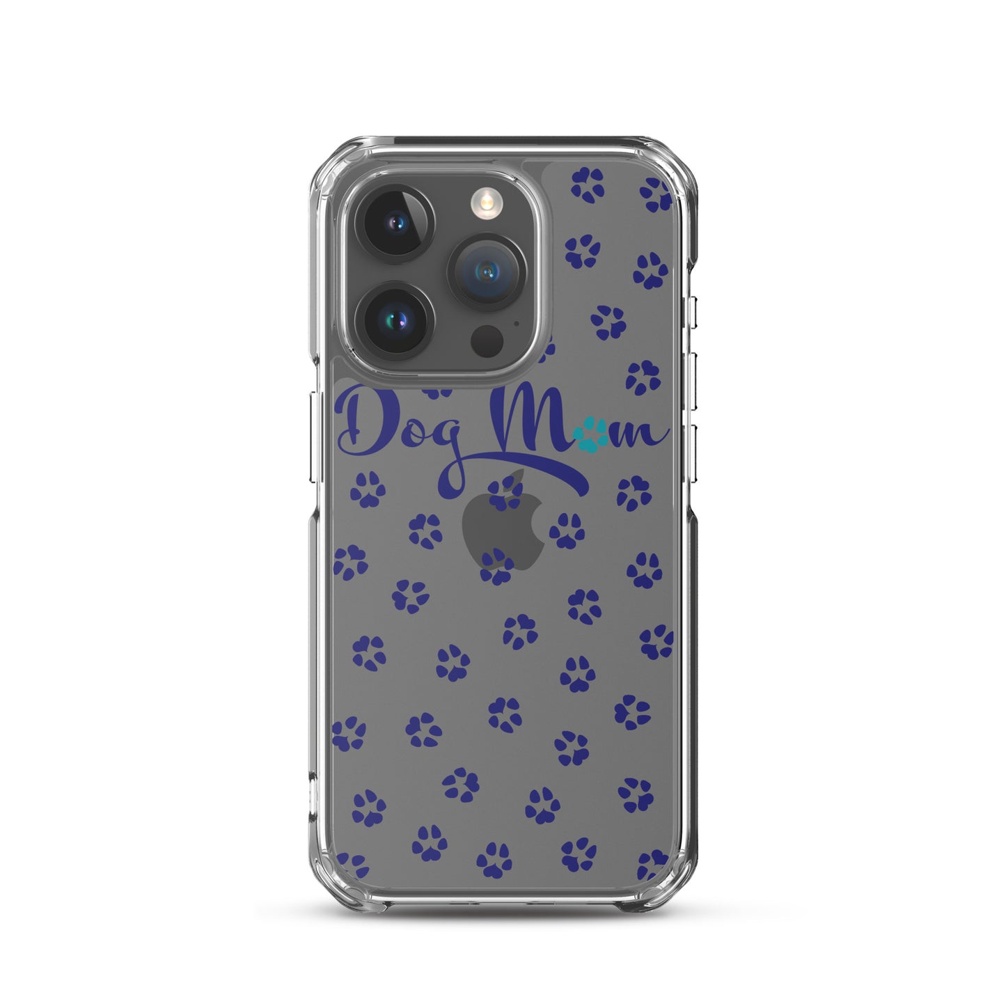 Dog Mom - Navy Paws - Clear Case for iPhone®