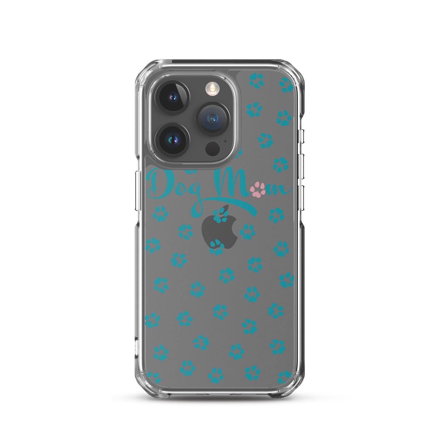 Dog Mom - Teal Paws - Clear Case for iPhone®
