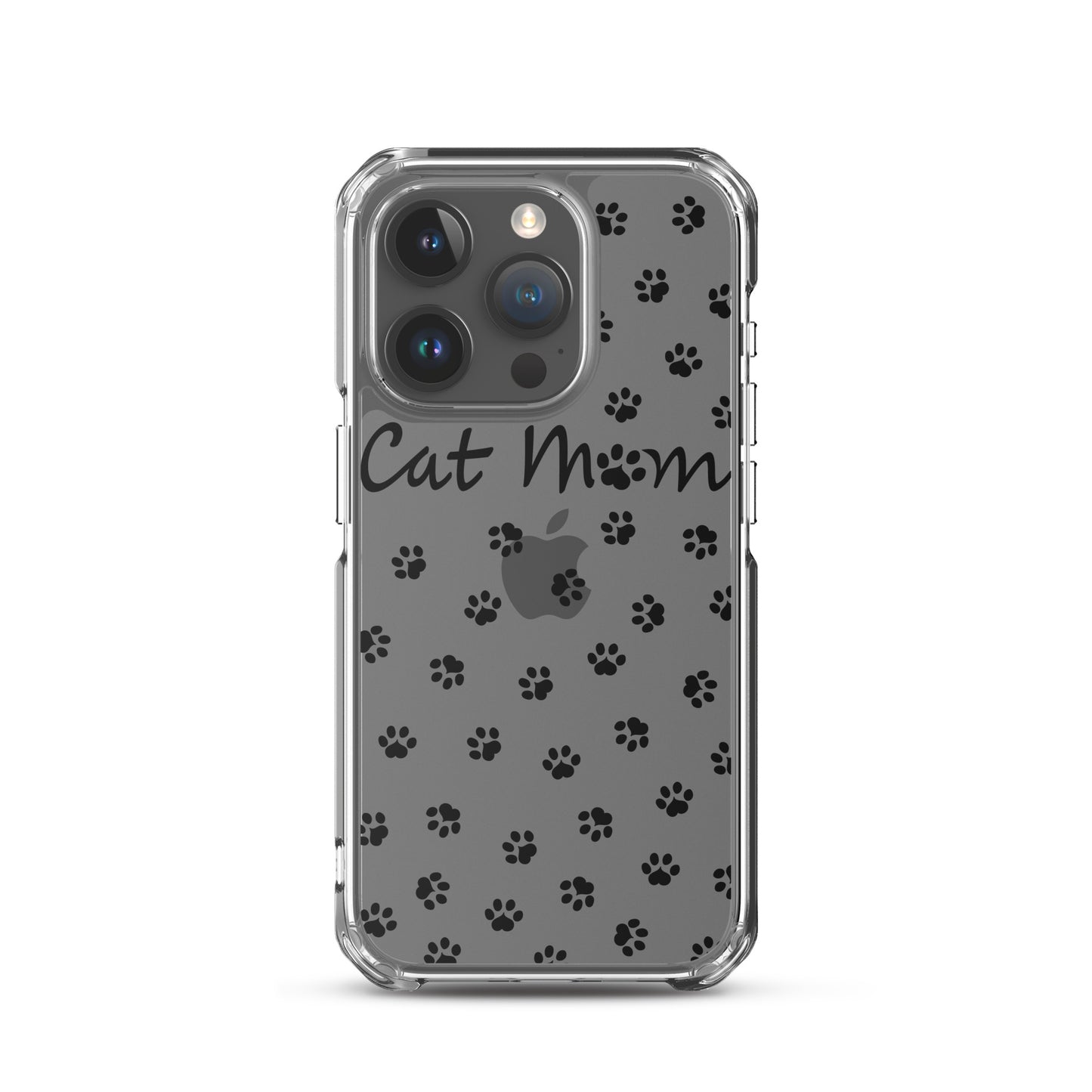 Cat Mom - Black Paws - Clear Case for iPhone®