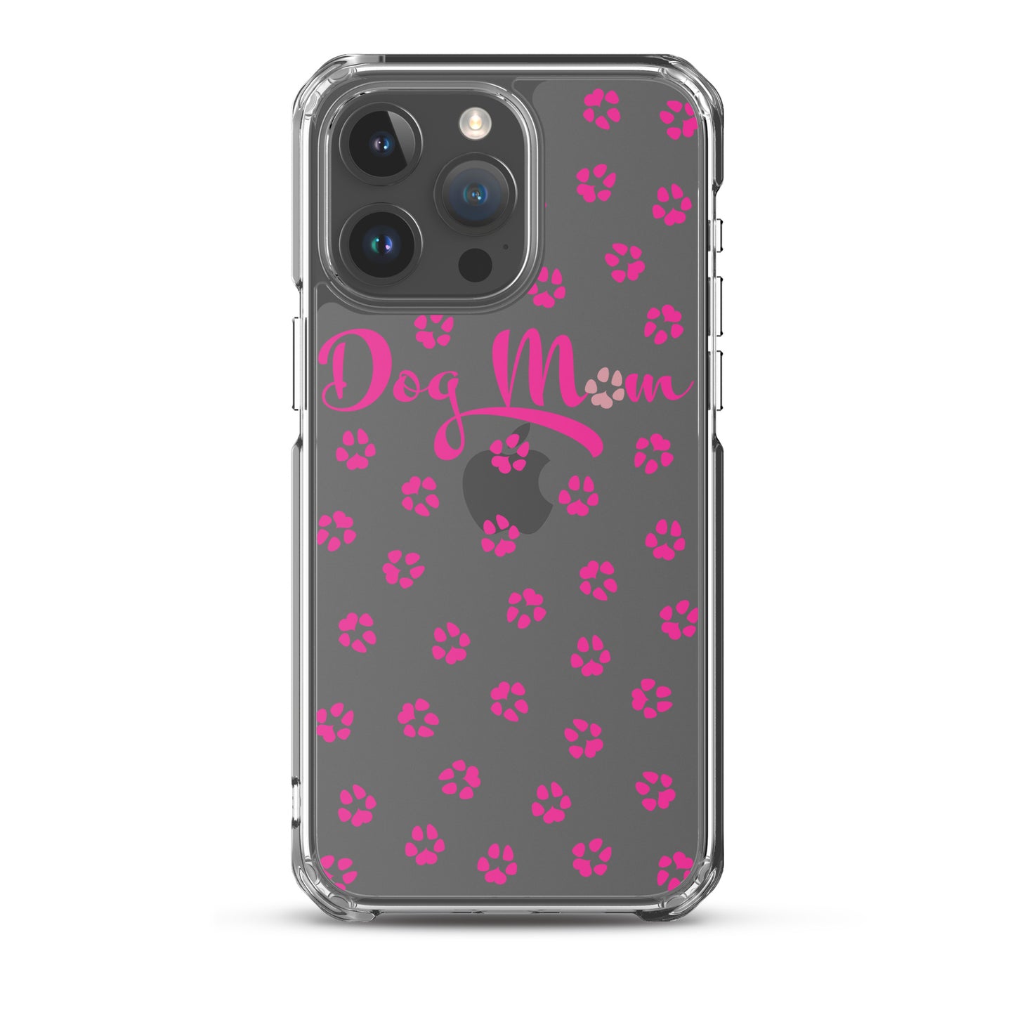 Dog Mom - Pink Paws - Clear Case for iPhone®