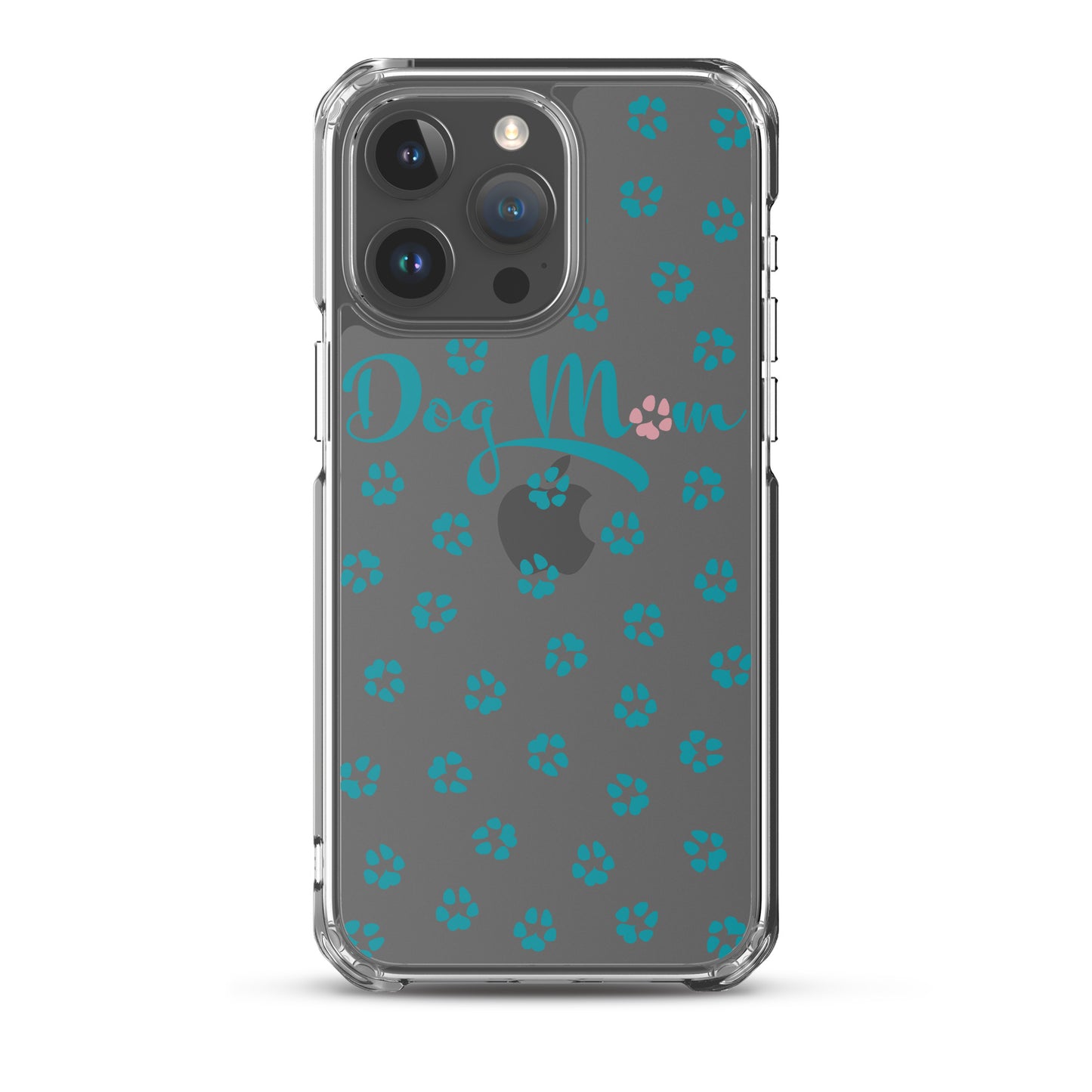 Dog Mom - Teal Paws - Clear Case for iPhone®