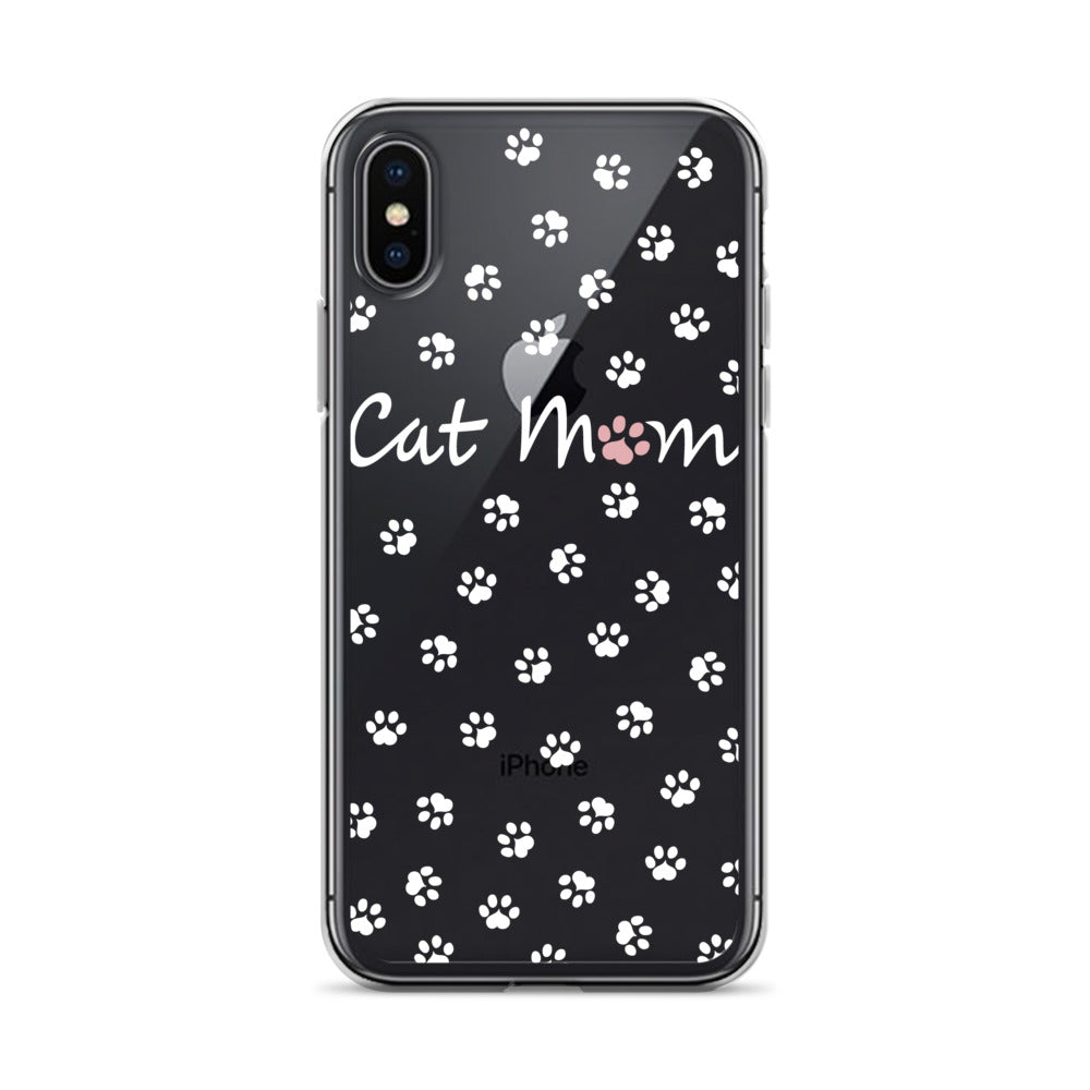 Cat Mom - White Paws -  Clear Case for iPhone®