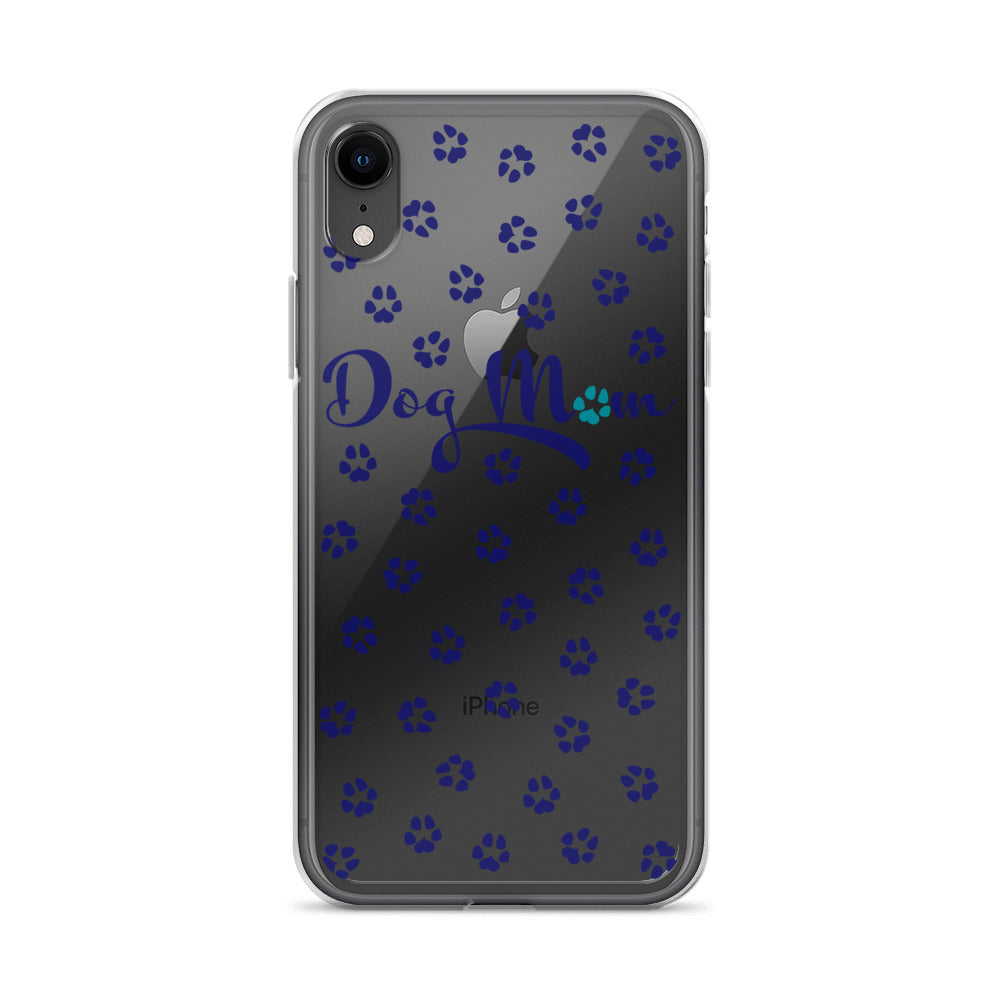 Dog Mom - Navy Paws - Clear Case for iPhone®