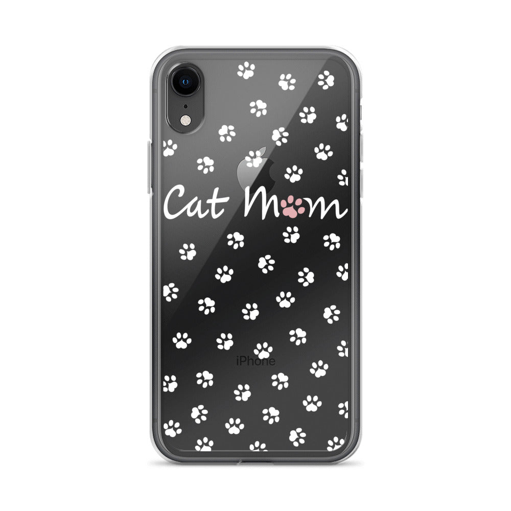 Cat Mom - White Paws -  Clear Case for iPhone®