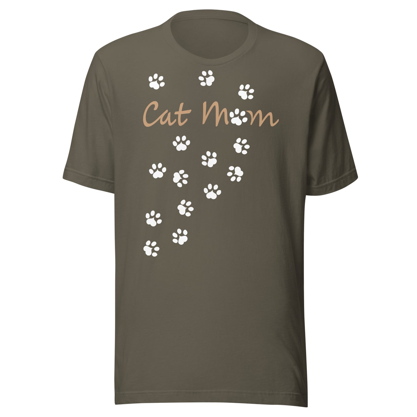 Cat Mom Scattered Paws Unisex T-shirt - Various Colors