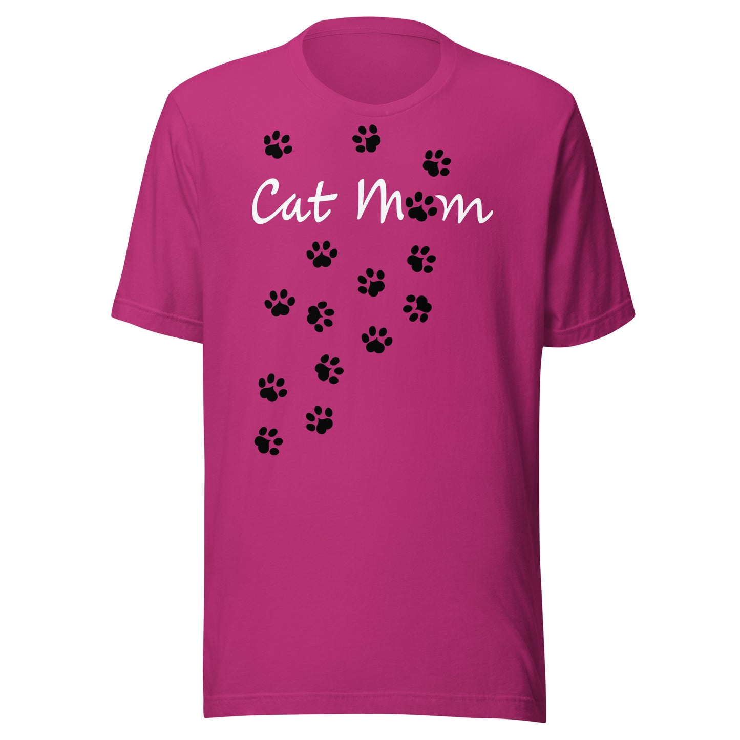 Cat Mom Scattered Paws Unisex T-shirt - Various Colors