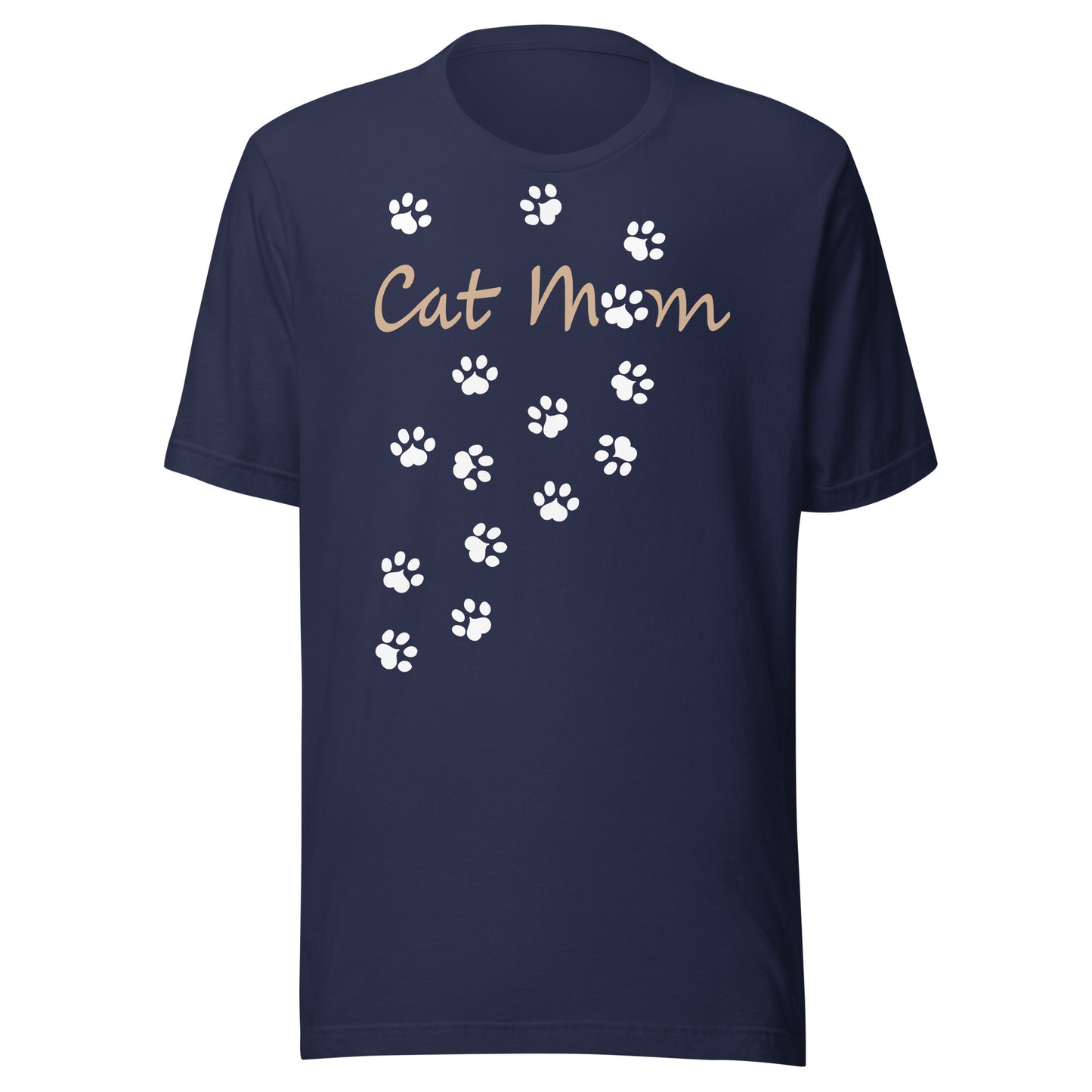 Cat Mom Scattered Paws Unisex T-shirt - Various Colors