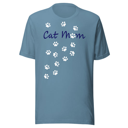 Cat Mom Scattered Paws Unisex T-shirt - Various Colors