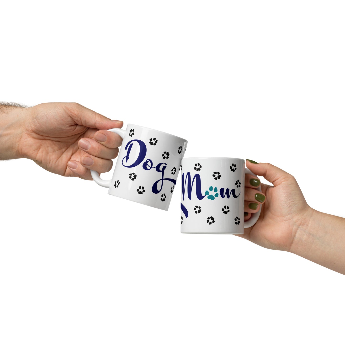 Paw Prints Mug - Navy / Black / Teal