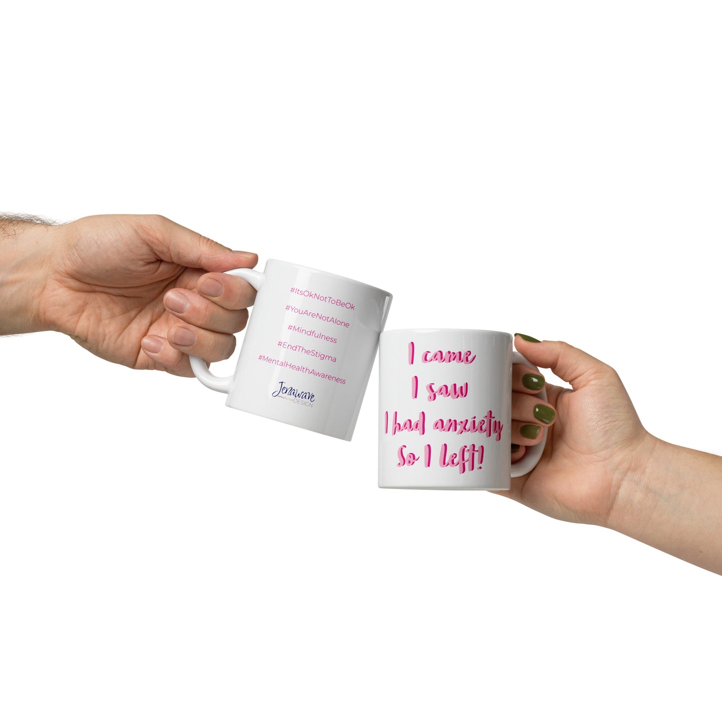 I came, I saw... -  Mug with Hashtags (Pink)