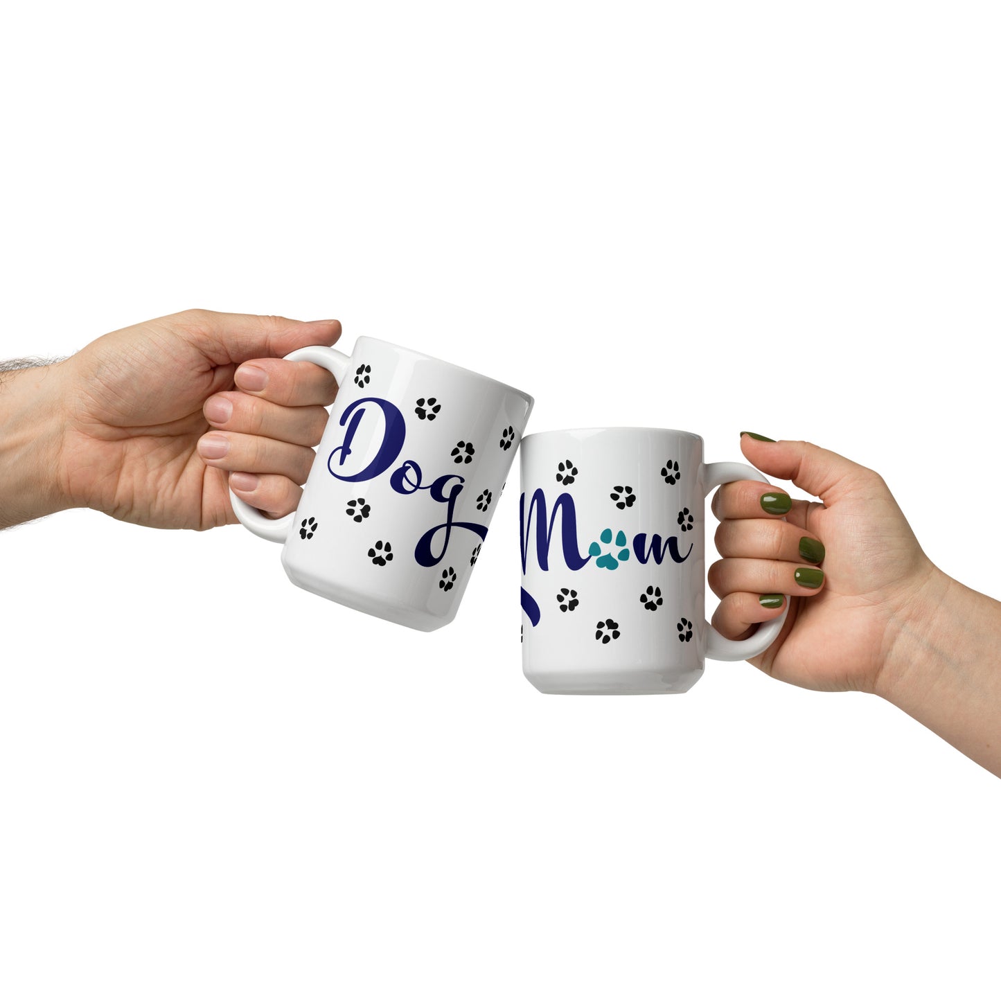 Paw Prints Mug - Navy / Black / Teal