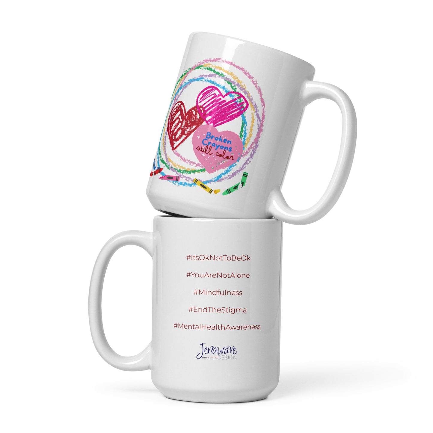 Broken Crayons Still Color with Hashtags Mug