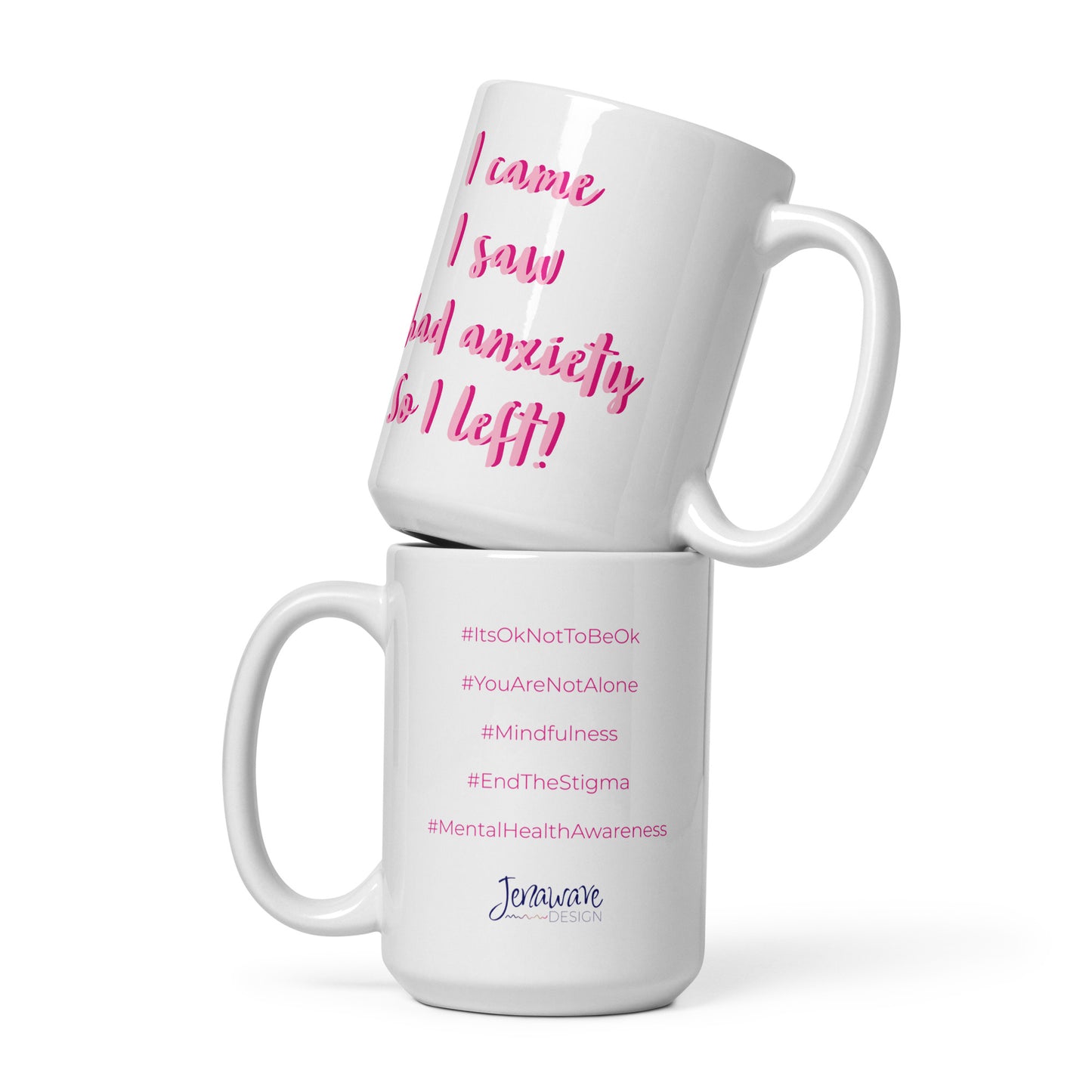 I came, I saw... -  Mug with Hashtags (Pink)